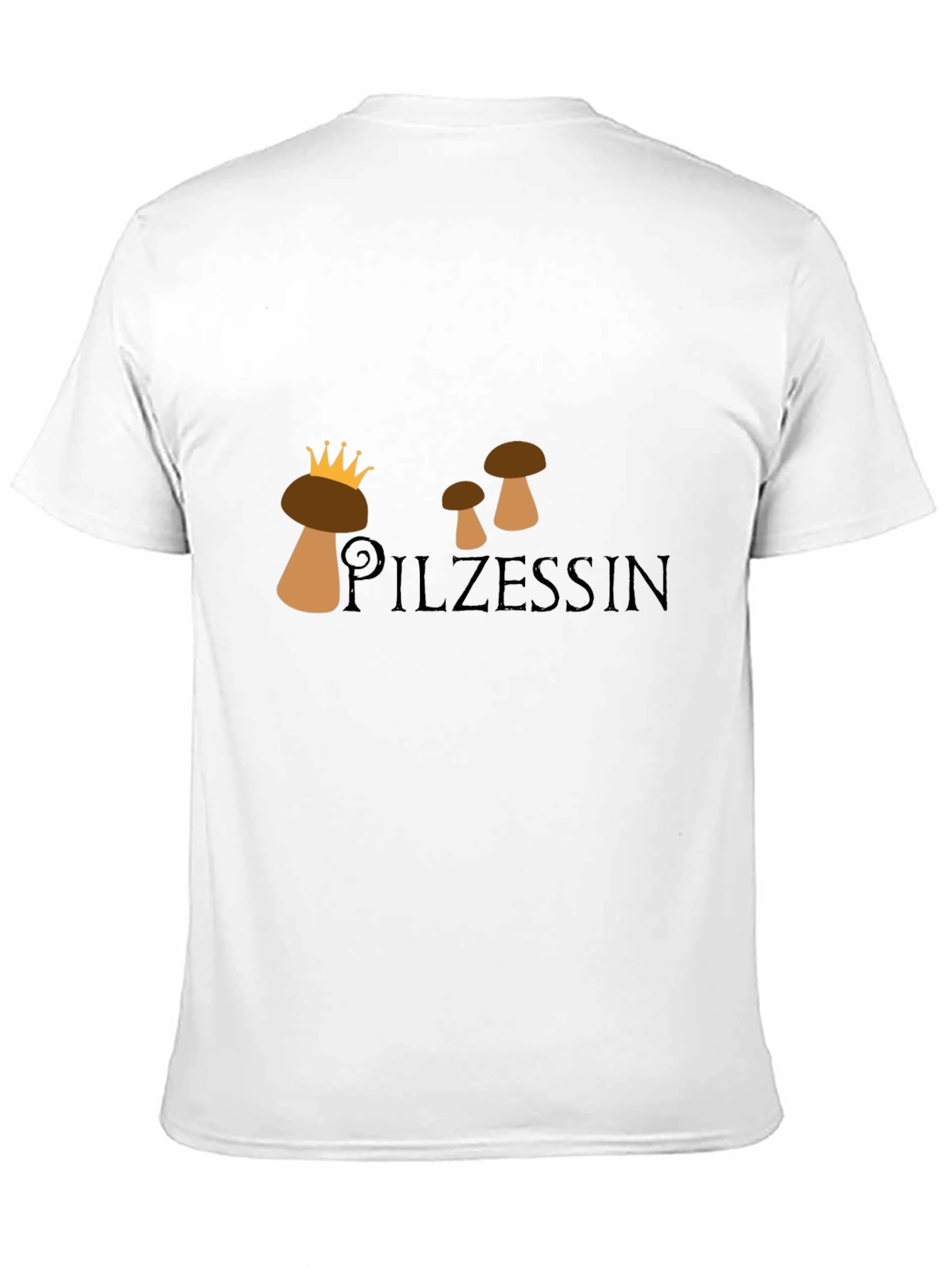 Pilzessin Mushroom Graphic Tee - Unisex Black T-Shirt