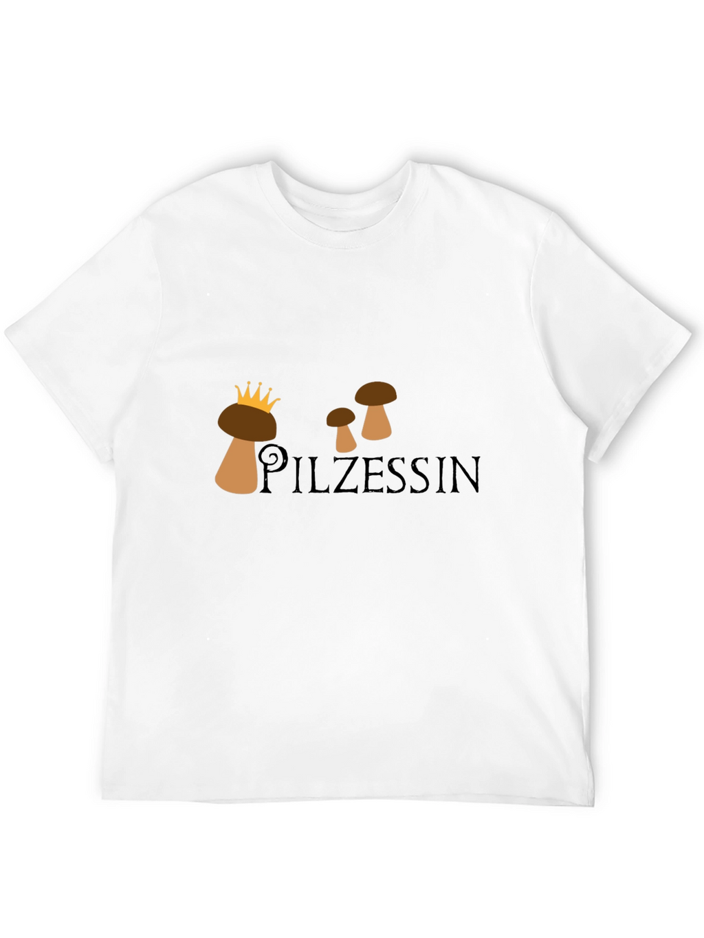 Pilzessin Mushroom Graphic Tee - Unisex Black T-Shirt
