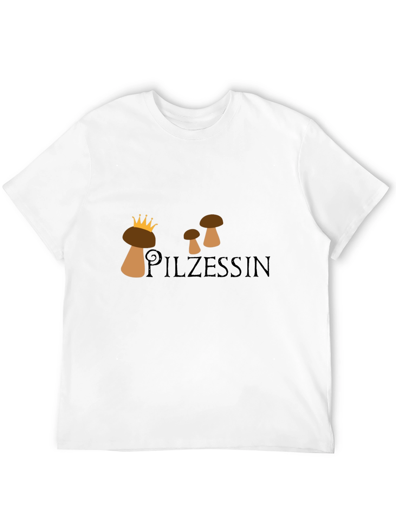 Pilzessin Mushroom Graphic Tee - Unisex Black T-Shirt