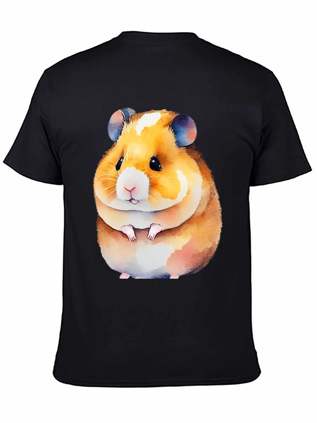Cute Hamster Graphic Tee - Black Unisex Shirt