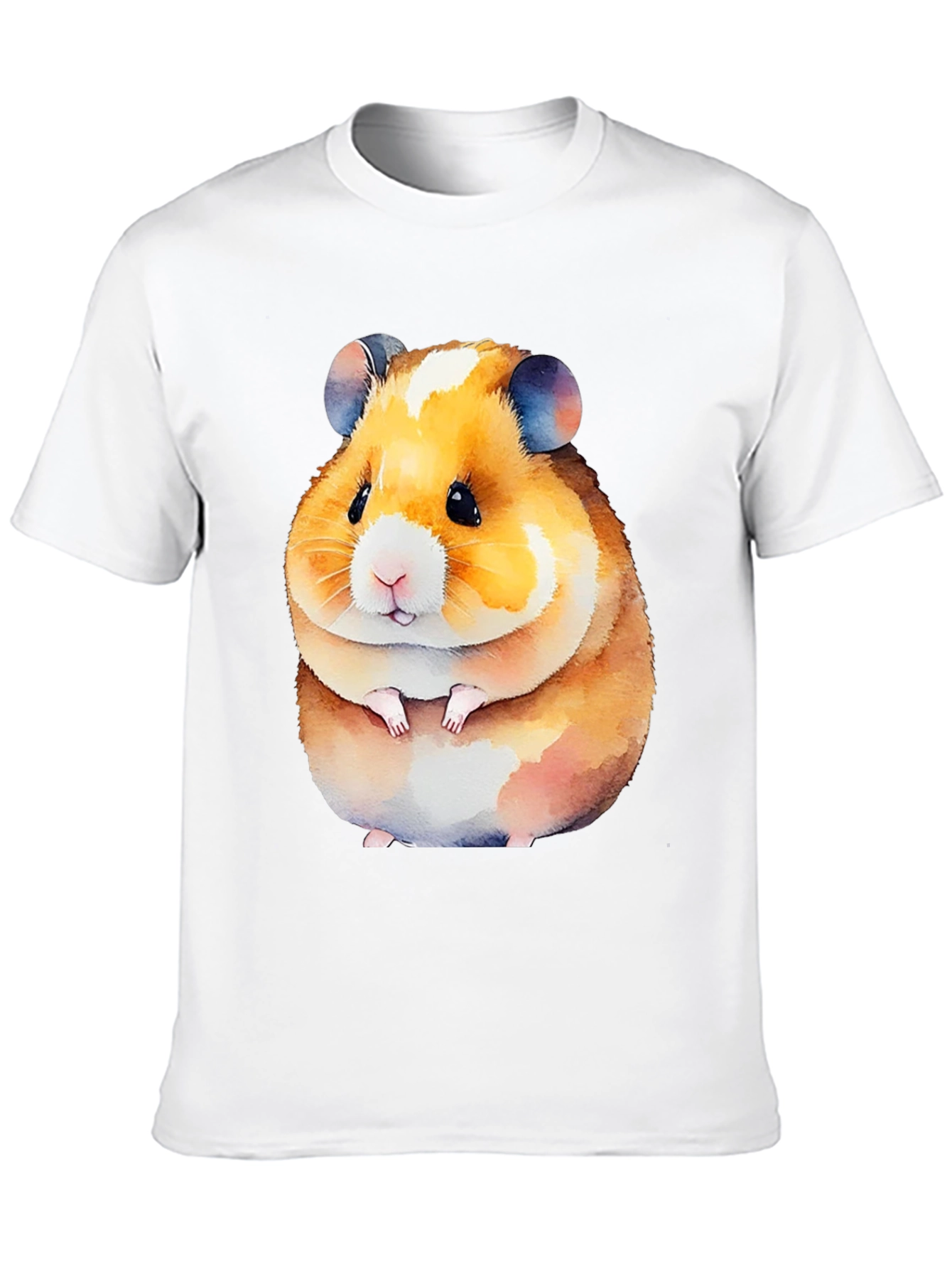Cute Hamster Graphic Tee - Black Unisex Shirt