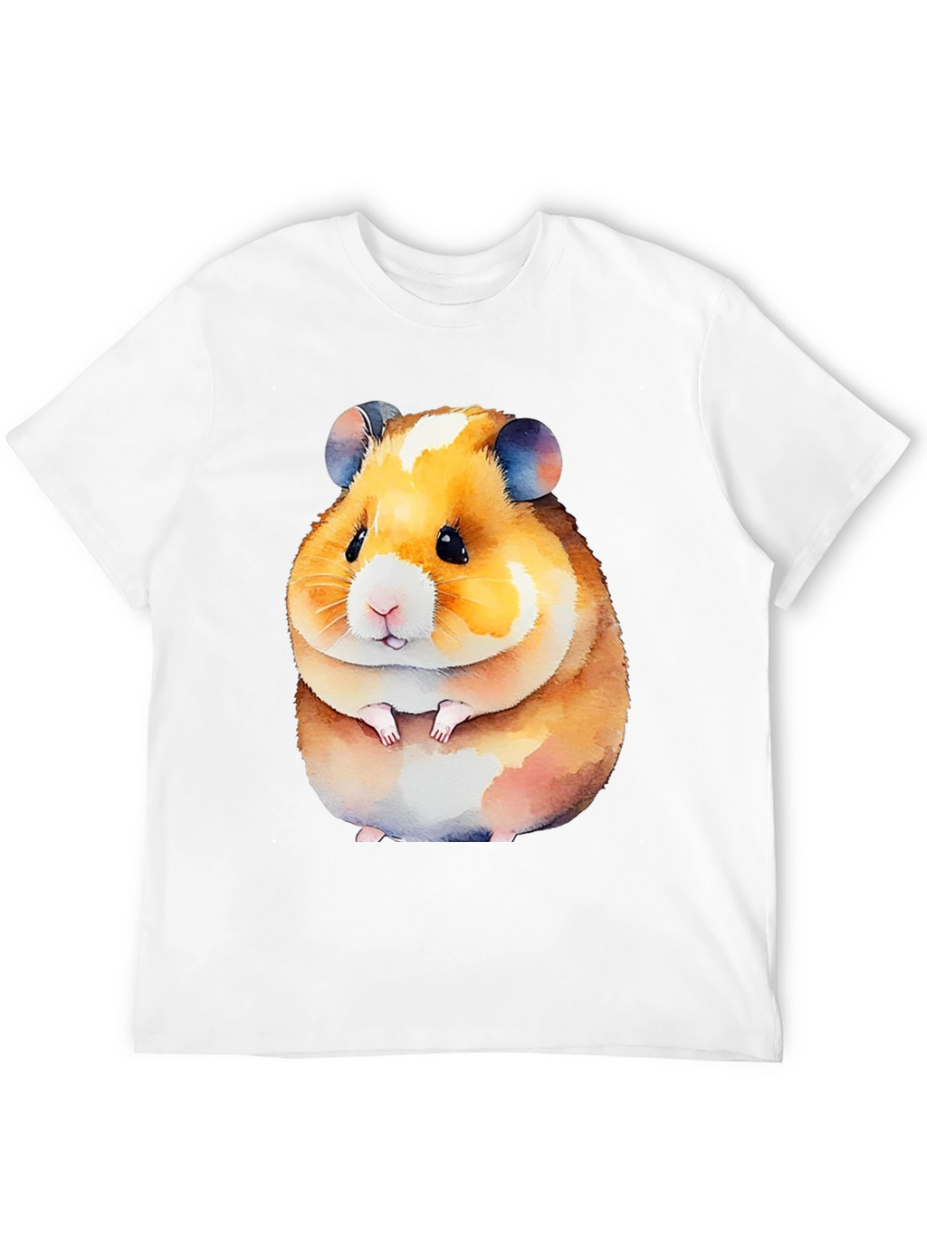 Cute Hamster Graphic Tee - Black Unisex Shirt