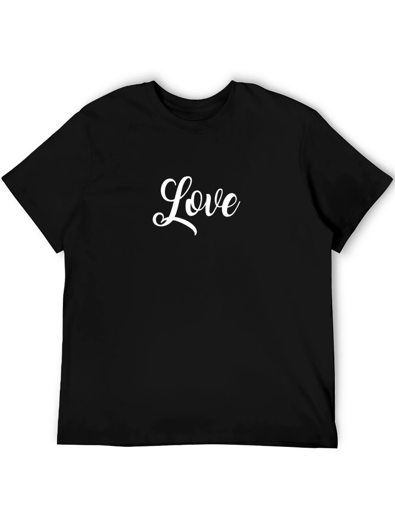 Love Graphic Tee - Stylish Black Cotton T-Shirt