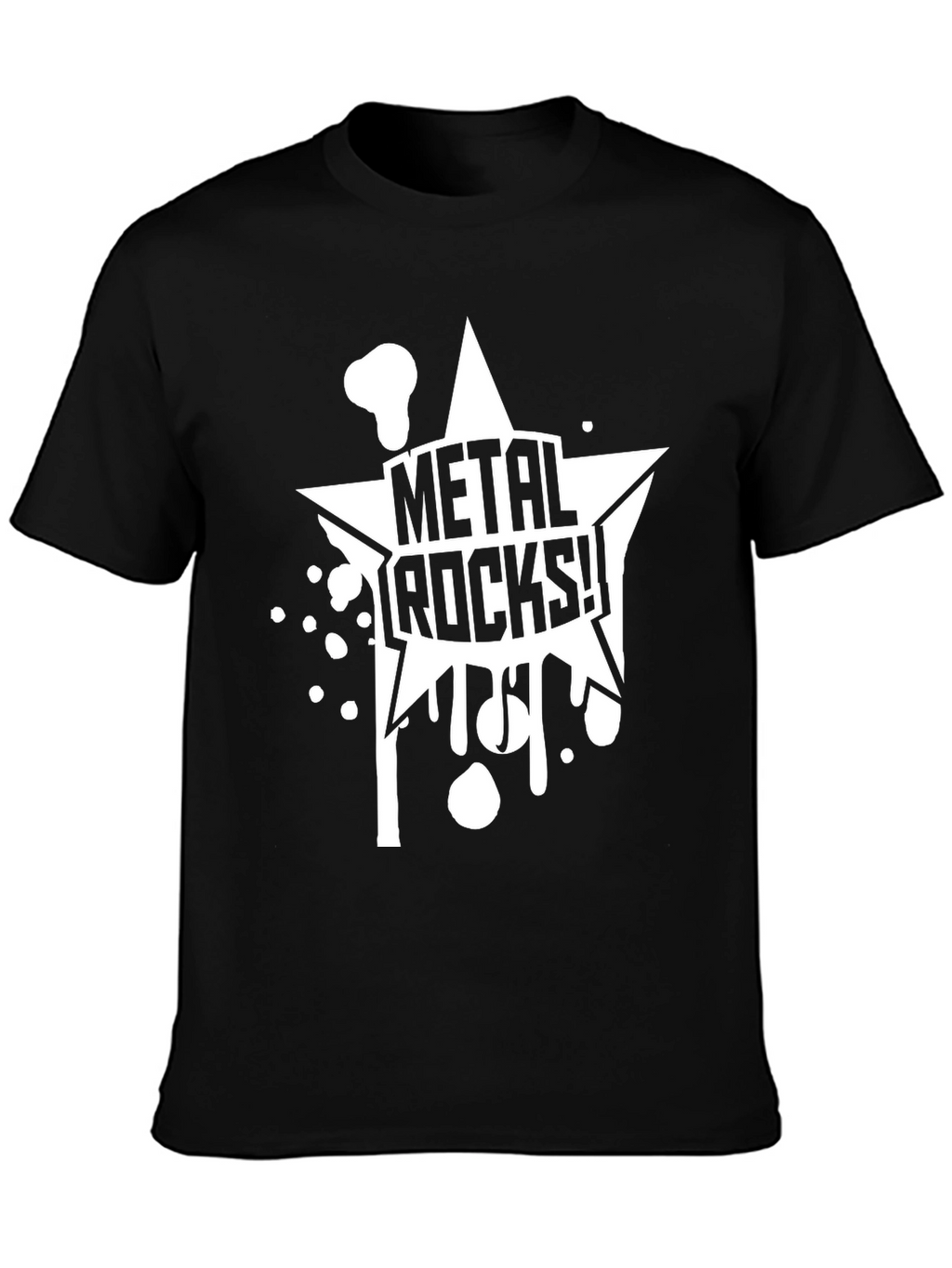 Metal Rocks! Black Graphic T-Shirt