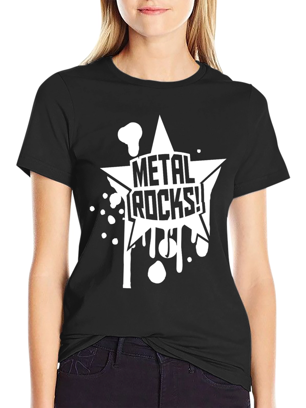 Metal Rocks! Black Graphic T-Shirt