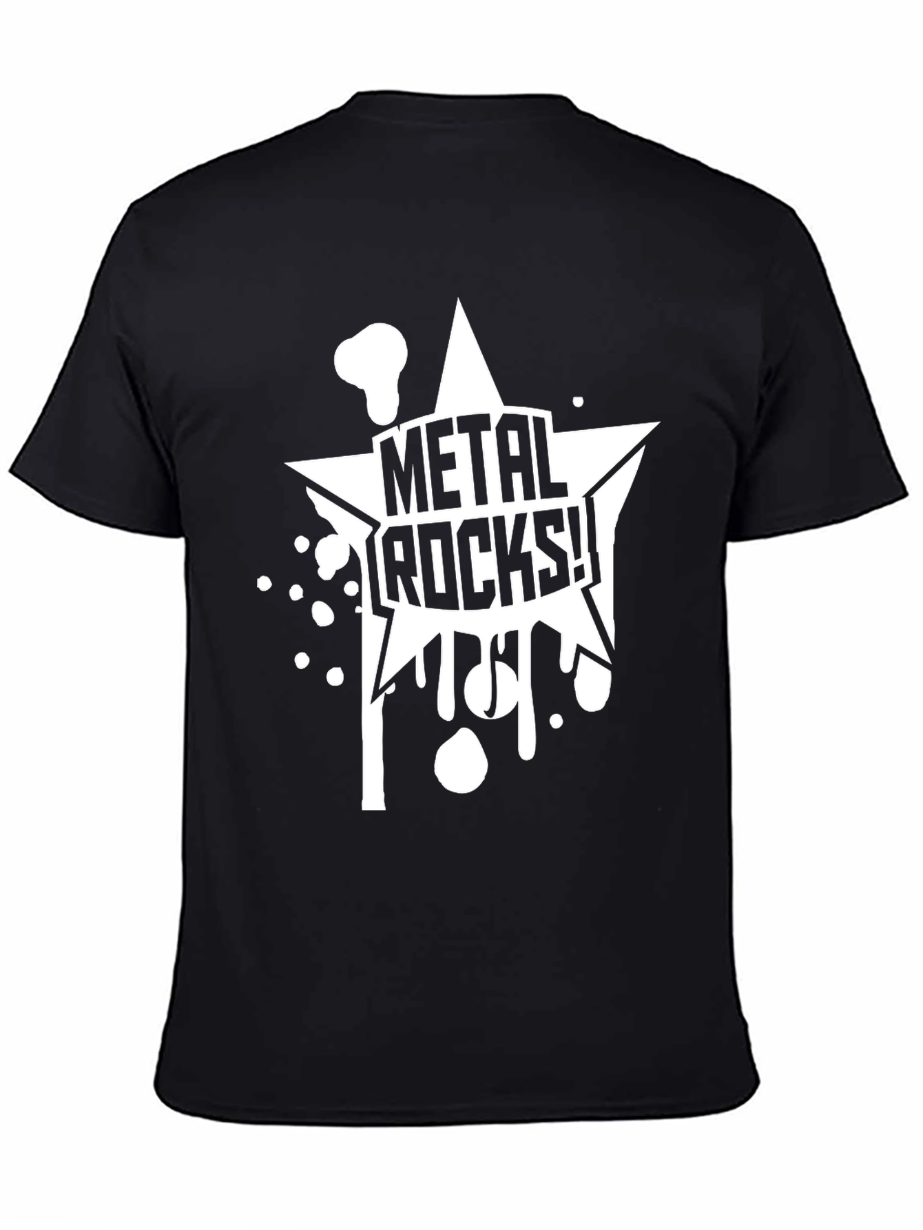 Metal Rocks! Black Graphic T-Shirt