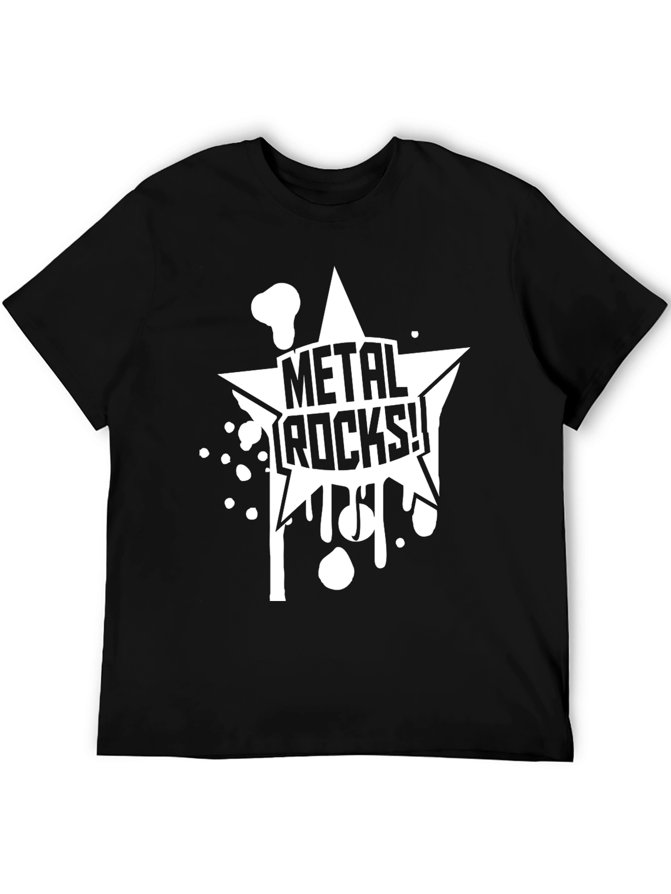 Metal Rocks! Black Graphic T-Shirt
