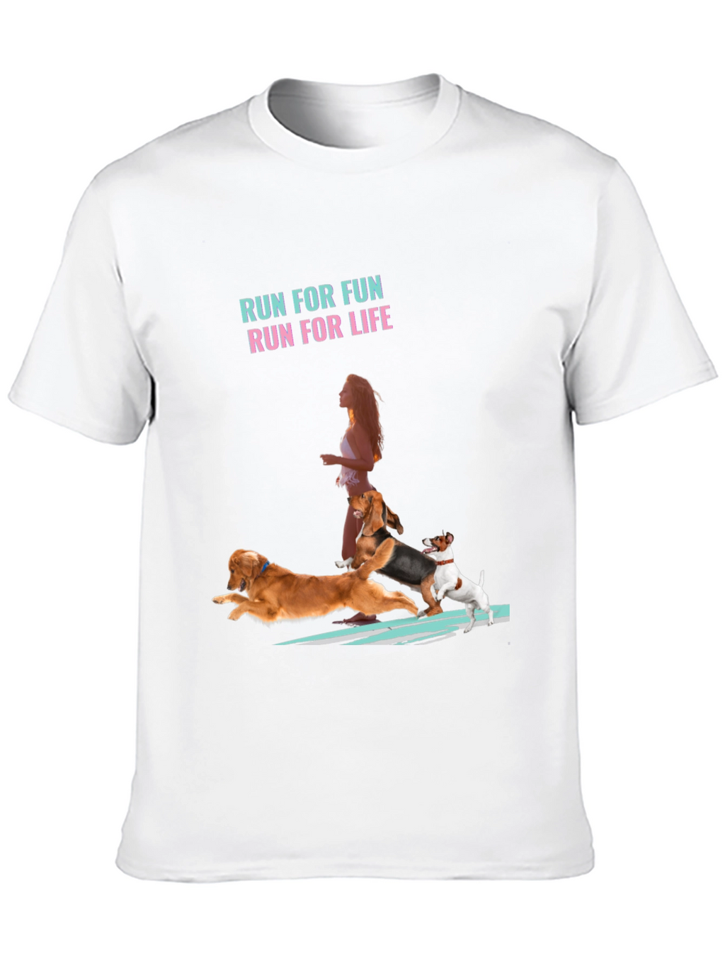 Run For Fun Dogs Graphic T-Shirt
