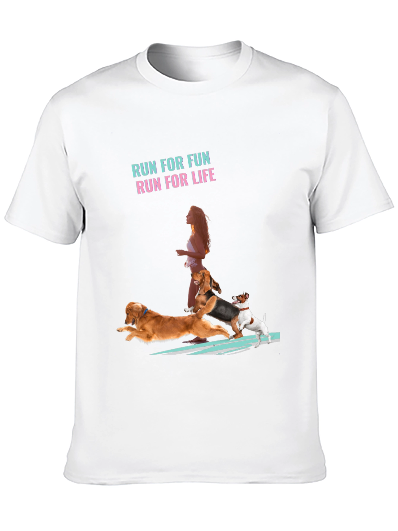 Run For Fun Dogs Graphic T-Shirt
