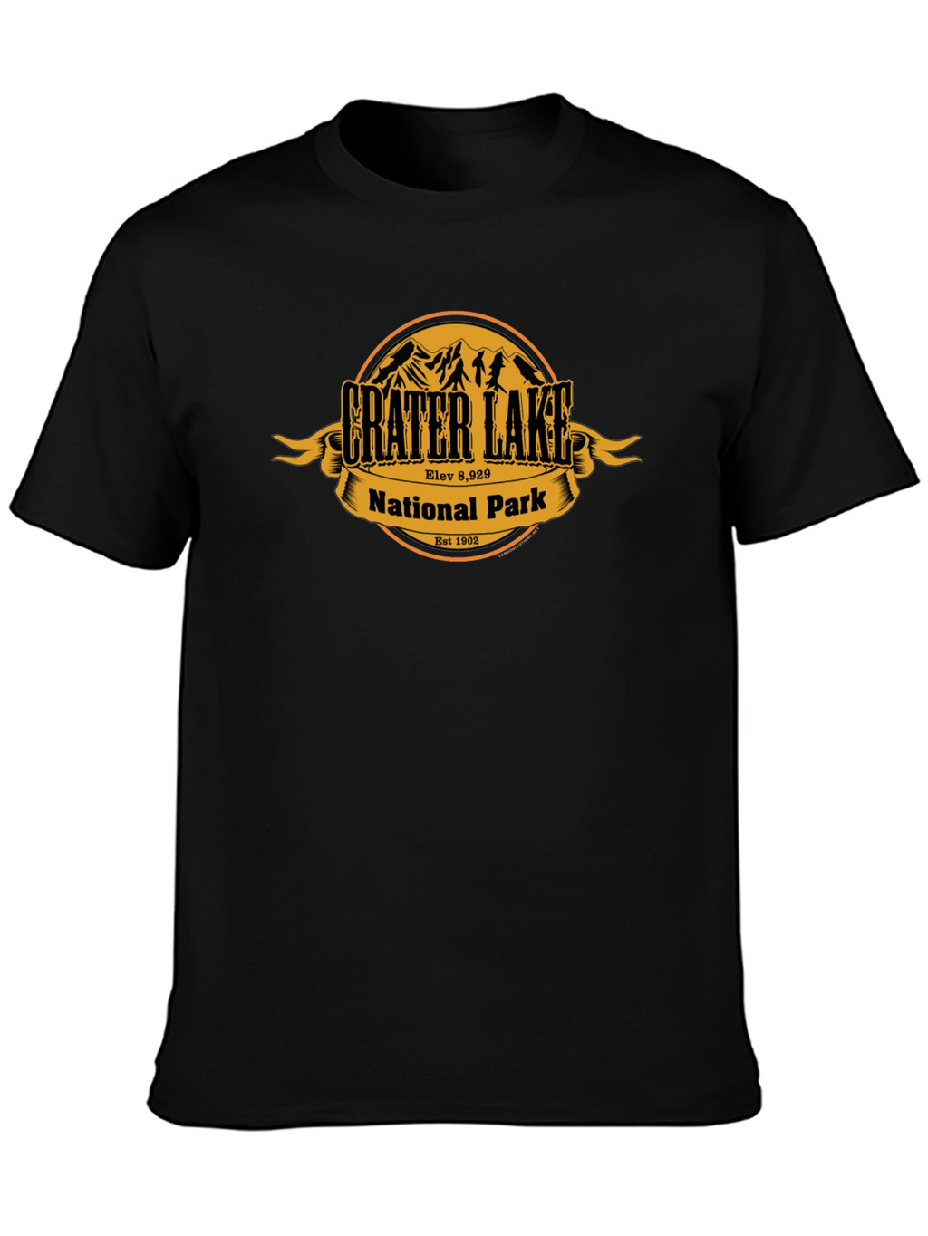 Crater Lake National Park T-Shirt Black