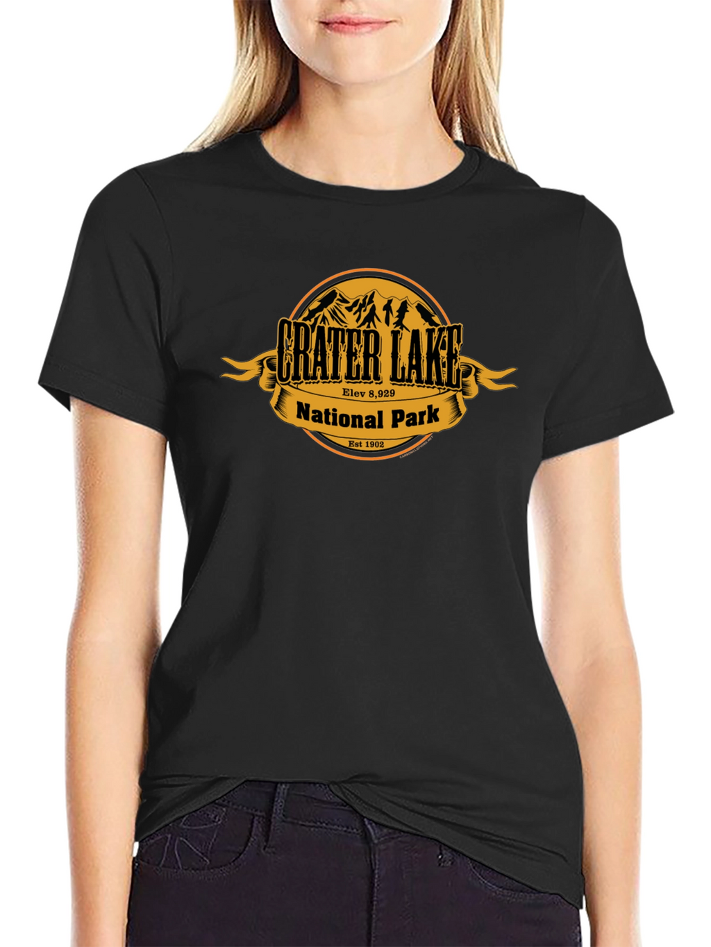 Crater Lake National Park T-Shirt Black