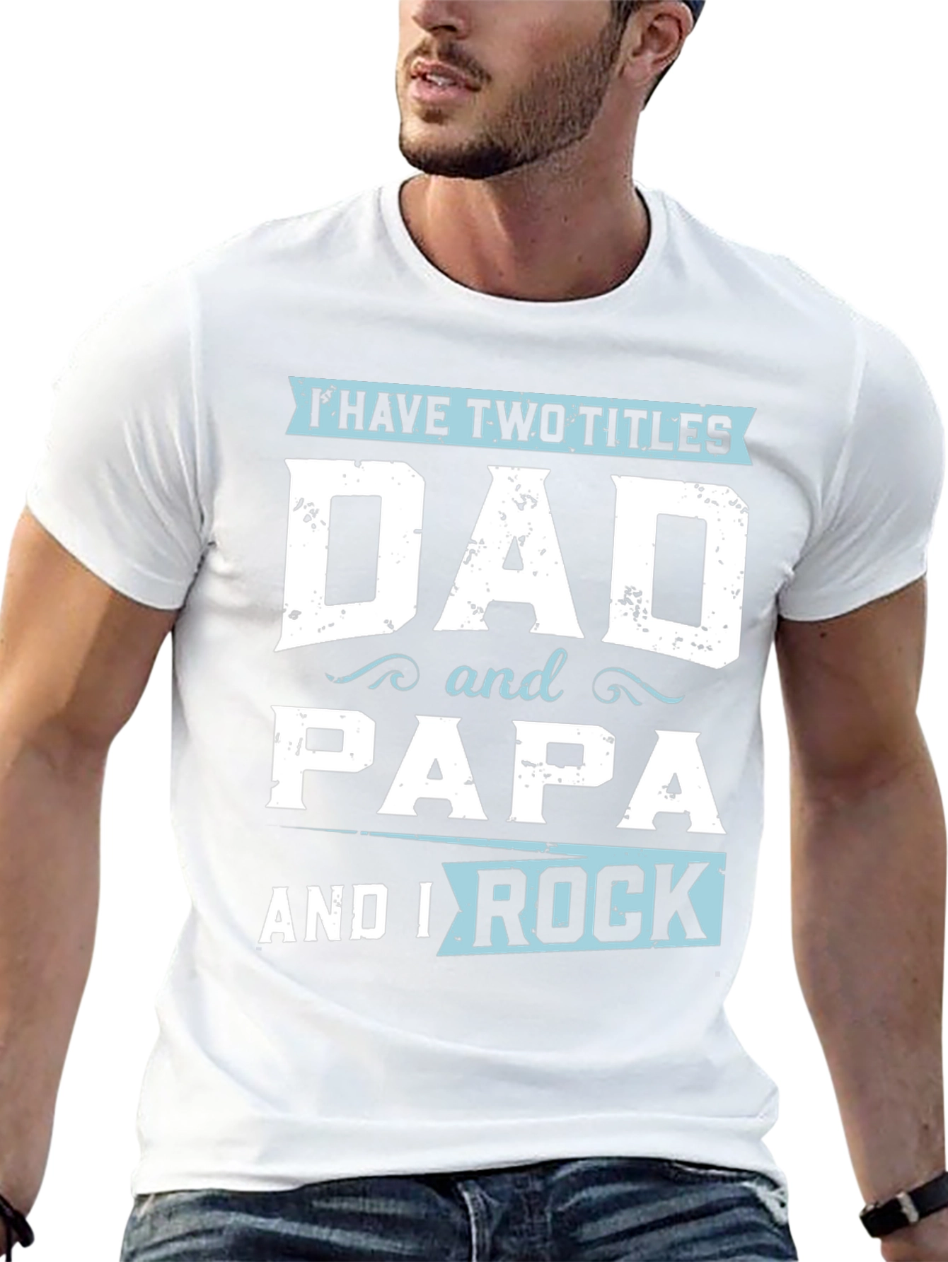 Dad and Papa T-Shirt - I Rock!
