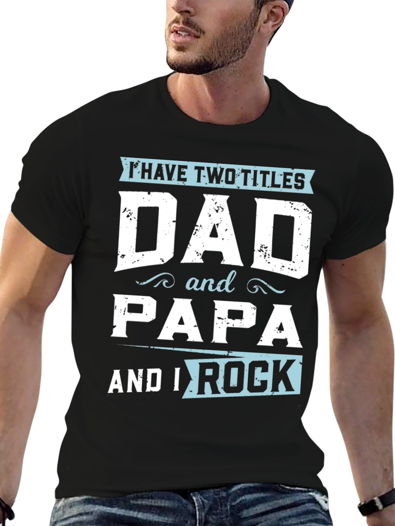 Dad and Papa T-Shirt - I Rock!