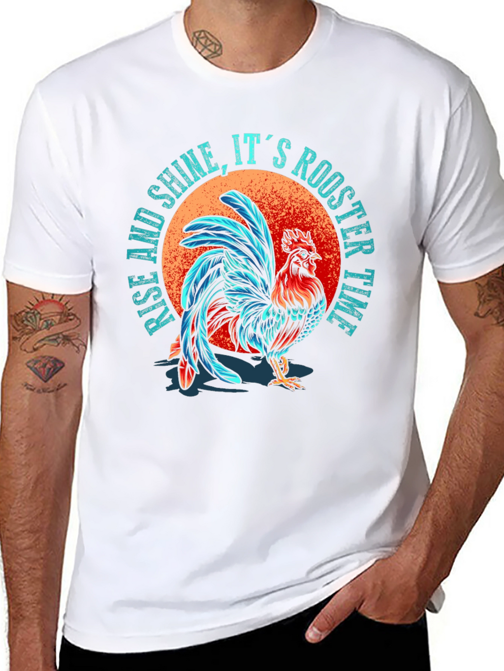 Rise & Shine Rooster T-Shirt - Farm Fresh Style!
