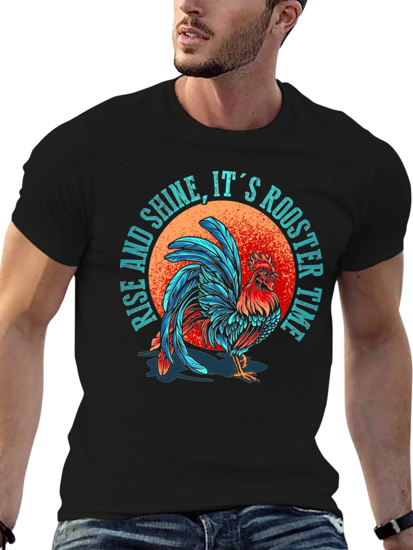 Rise & Shine Rooster T-Shirt - Farm Fresh Style!