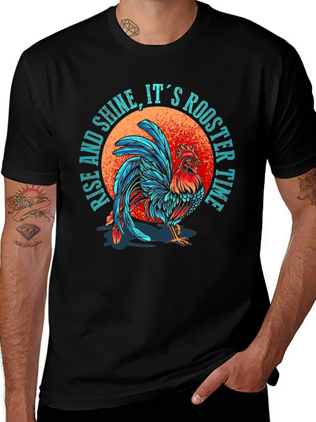 Rise & Shine Rooster T-Shirt - Farm Fresh Style!