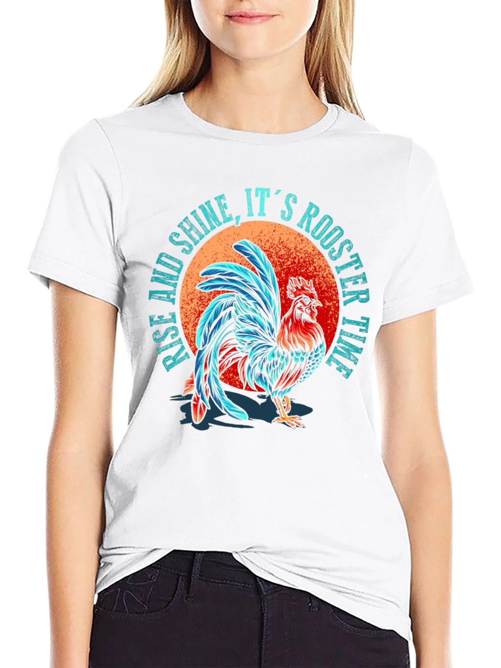 Rise & Shine Rooster T-Shirt - Farm Fresh Style!