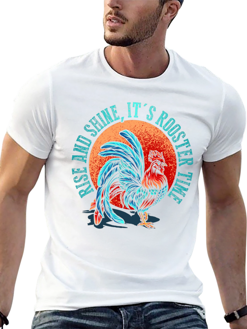 Rise & Shine Rooster T-Shirt - Farm Fresh Style!