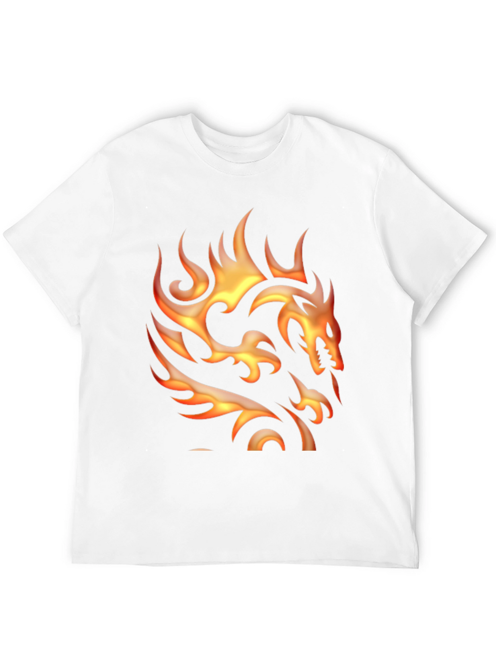 Fiery Dragon Graphic Tee - Black