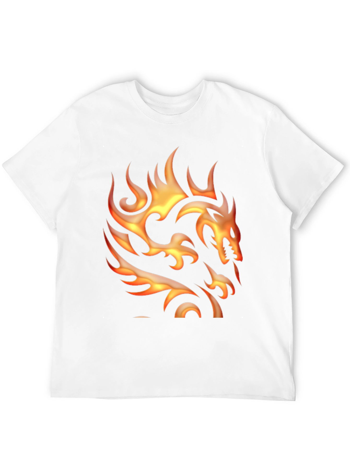 Fiery Dragon Graphic Tee - Black