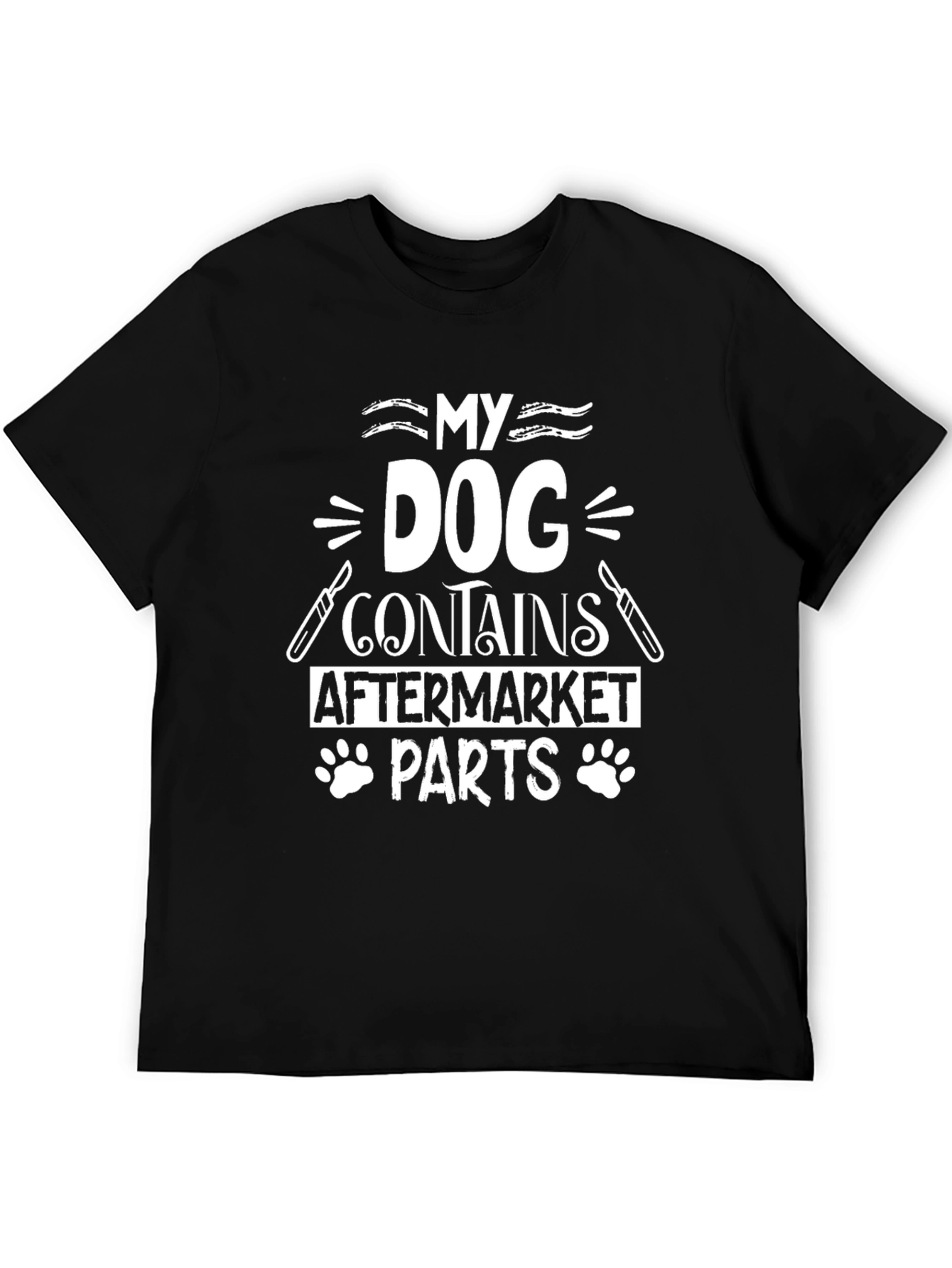 My Dog Contains Aftermarket Parts T-Shirt - Black