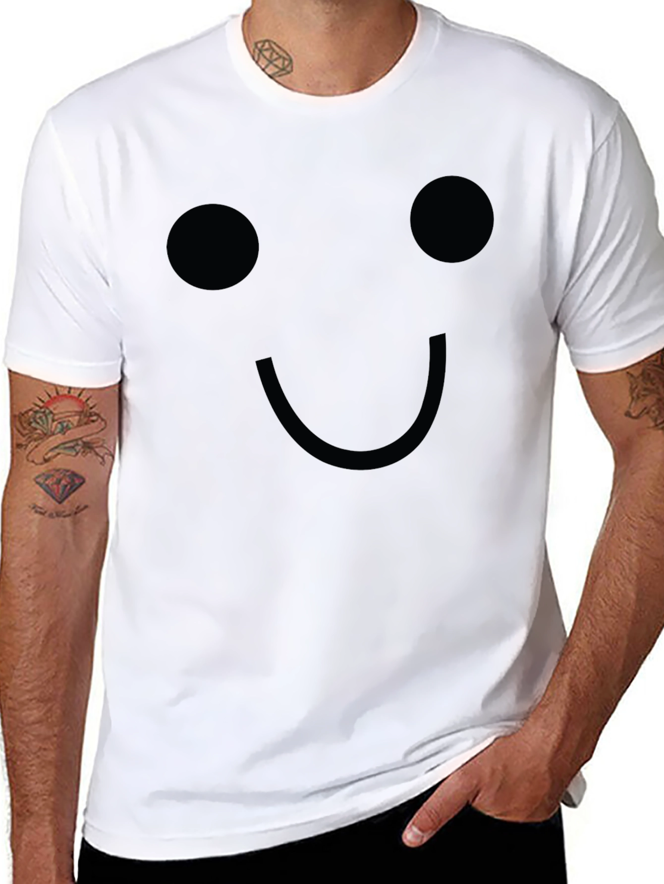 Smiley Face Graphic T-Shirt - Soft Cotton Tee