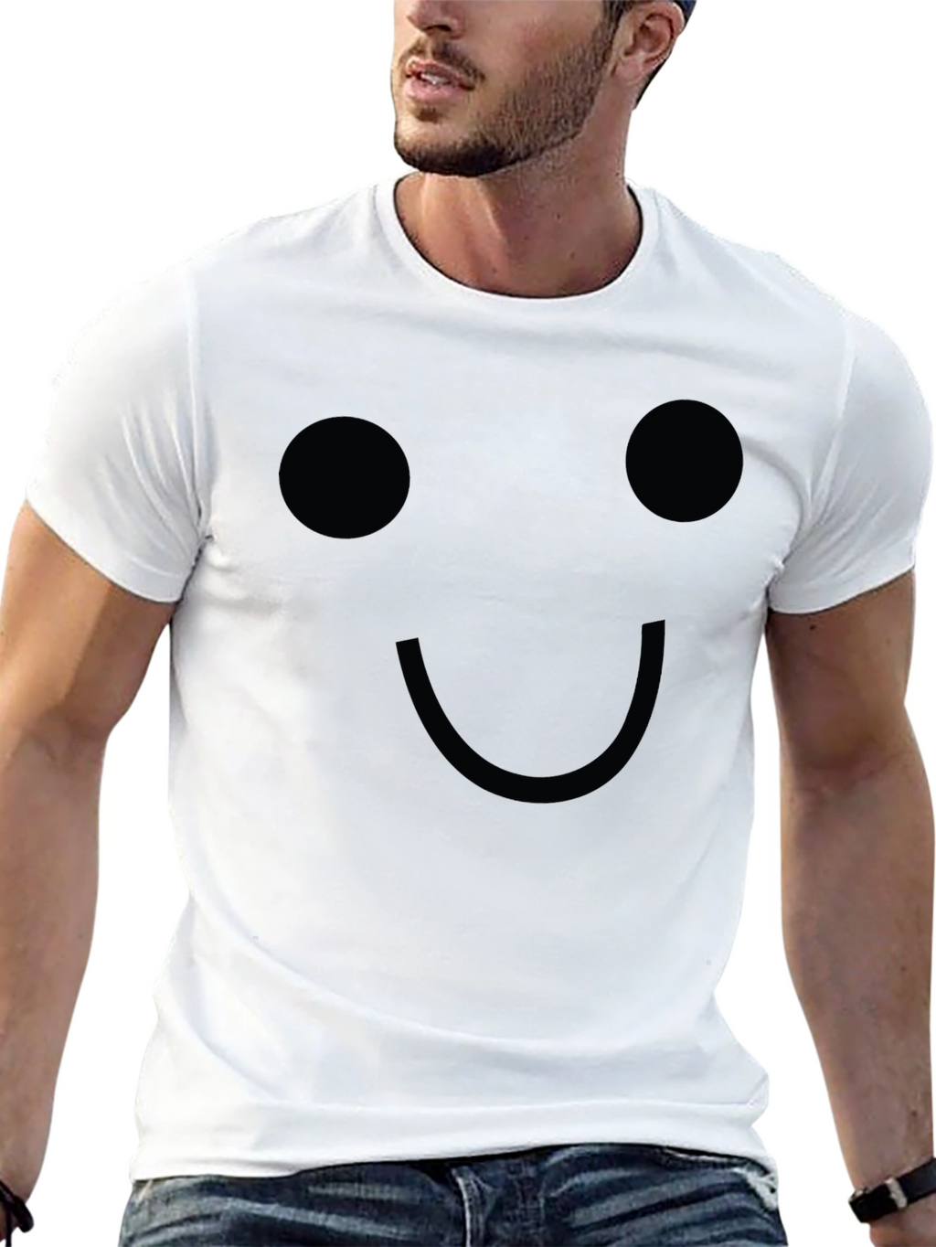 Smiley Face Graphic T-Shirt - Soft Cotton Tee