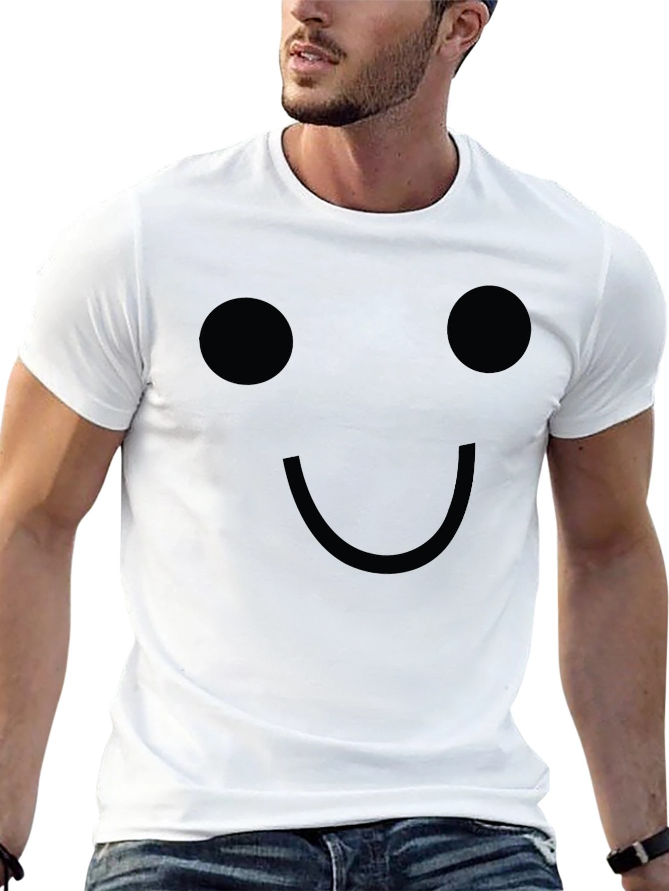 Smiley Face Graphic T-Shirt - Soft Cotton Tee