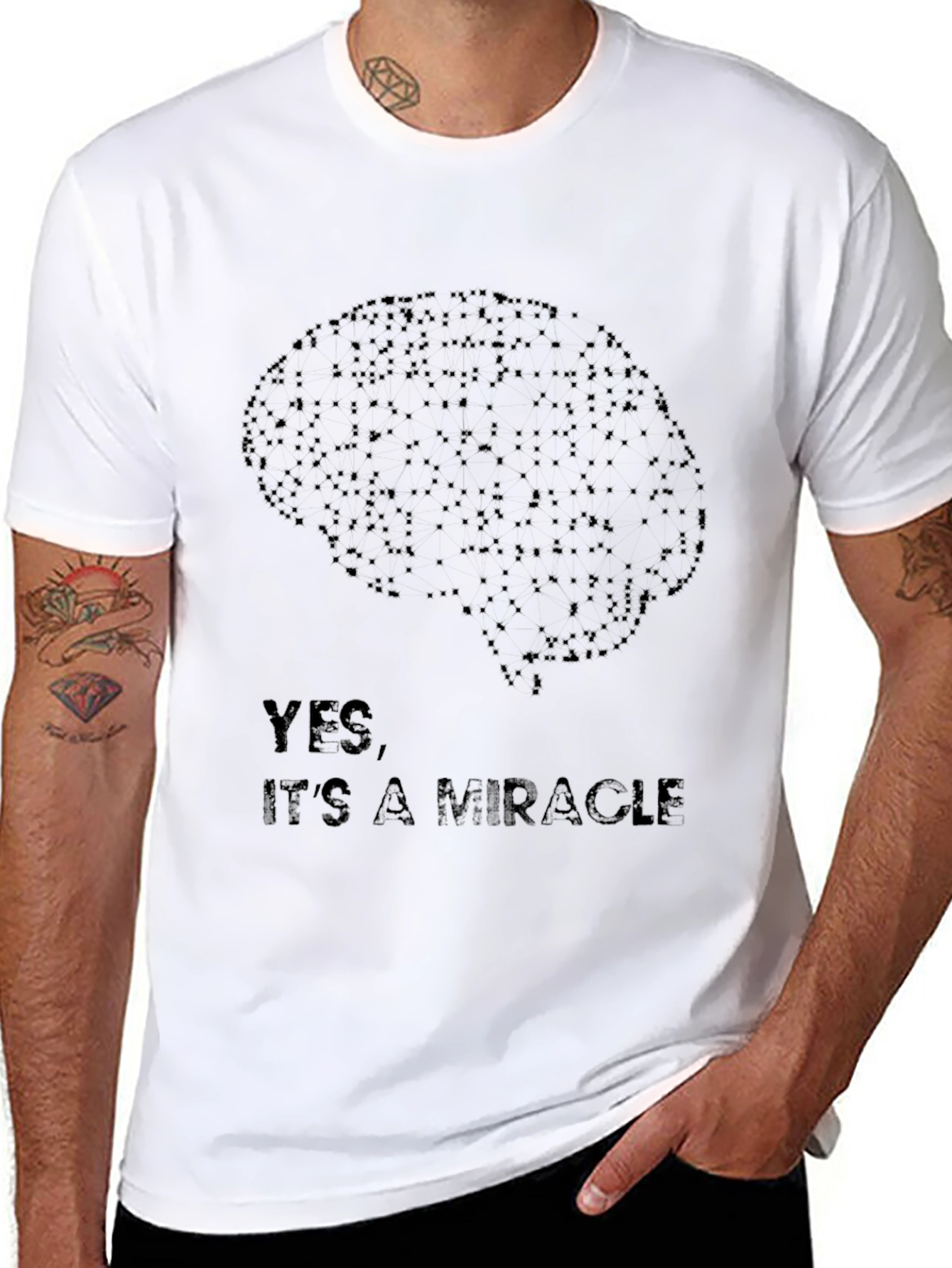 Brain Miracle Graphic T-Shirt - Black