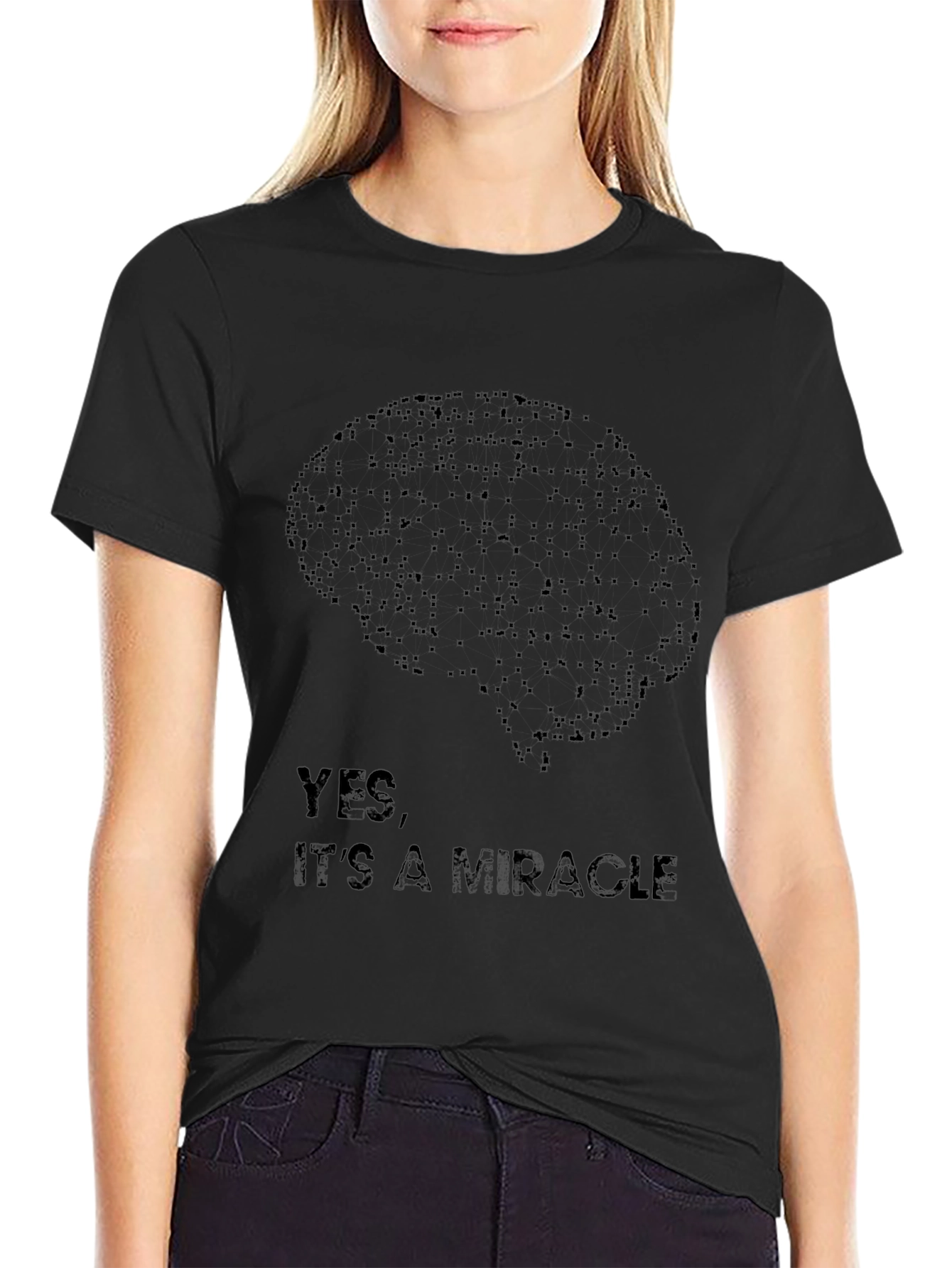Brain Miracle Graphic T-Shirt - Black