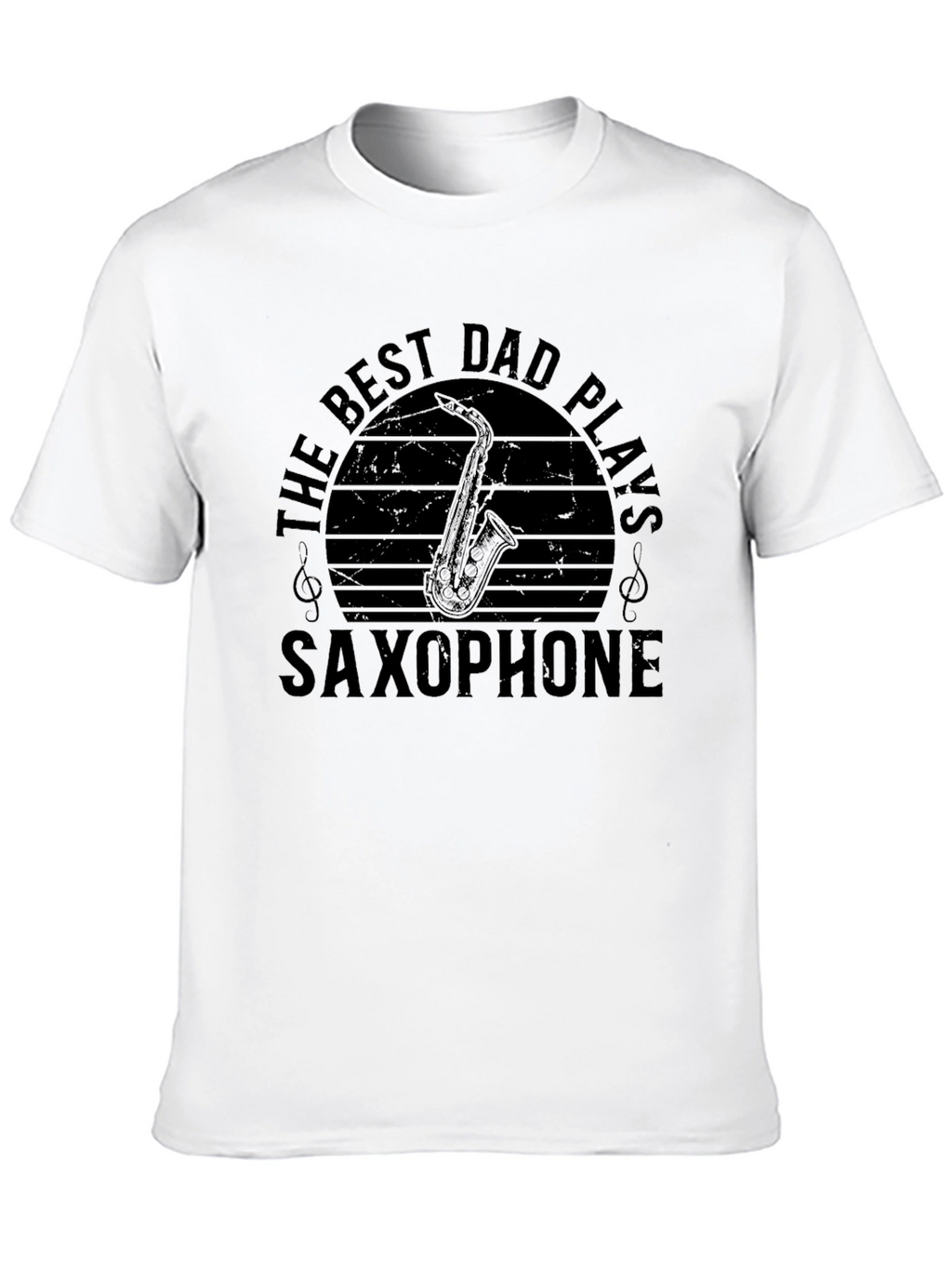Best Dad Plays Saxophone Graphic Tee