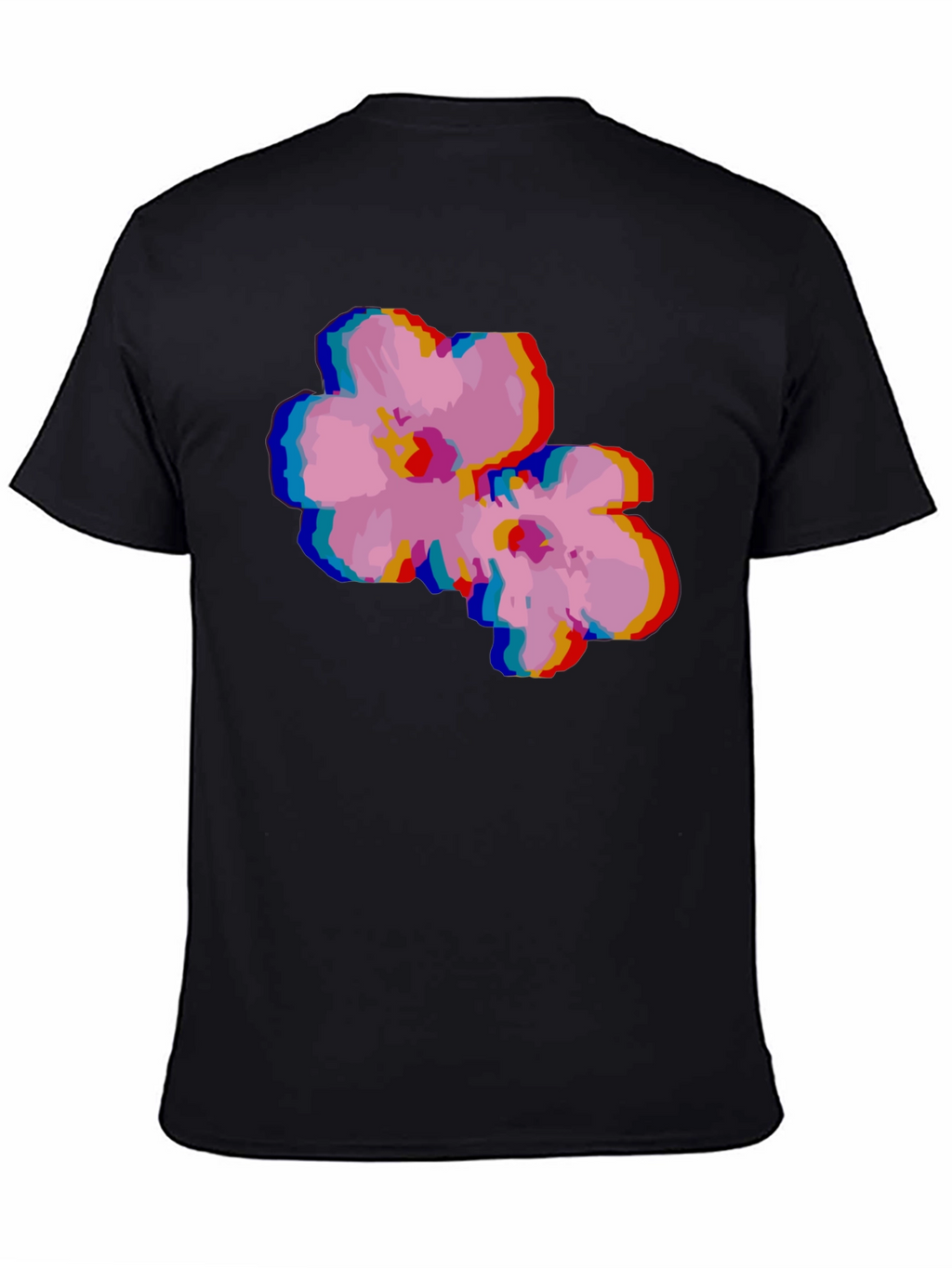 Retro Floral Glitch T-Shirt