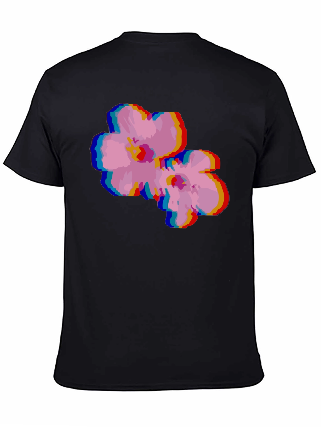 Retro Floral Glitch T-Shirt