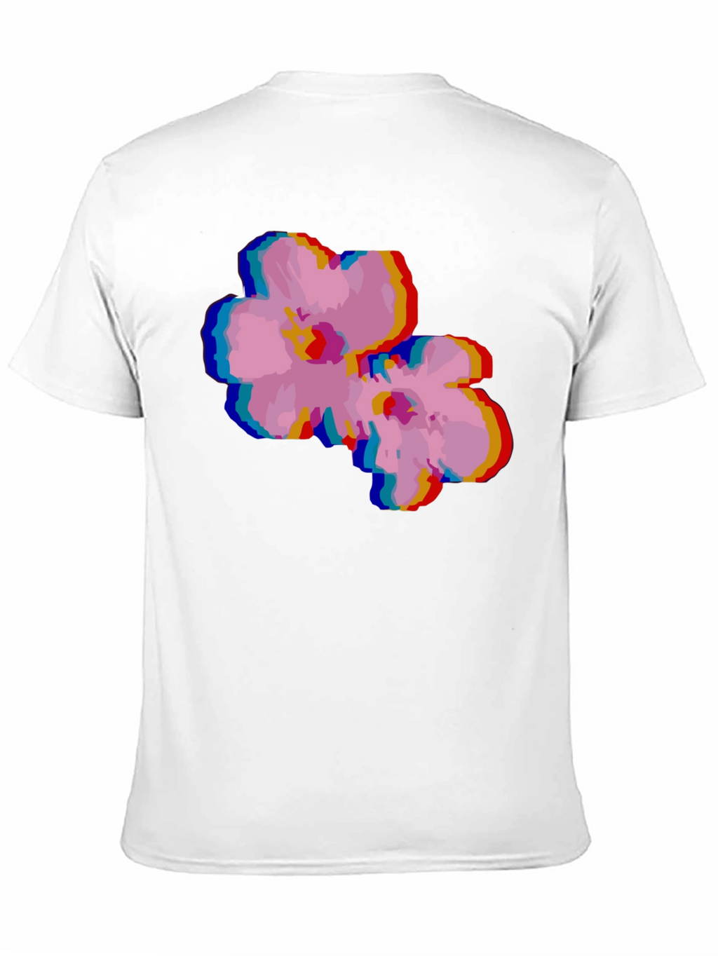 Retro Floral Glitch T-Shirt
