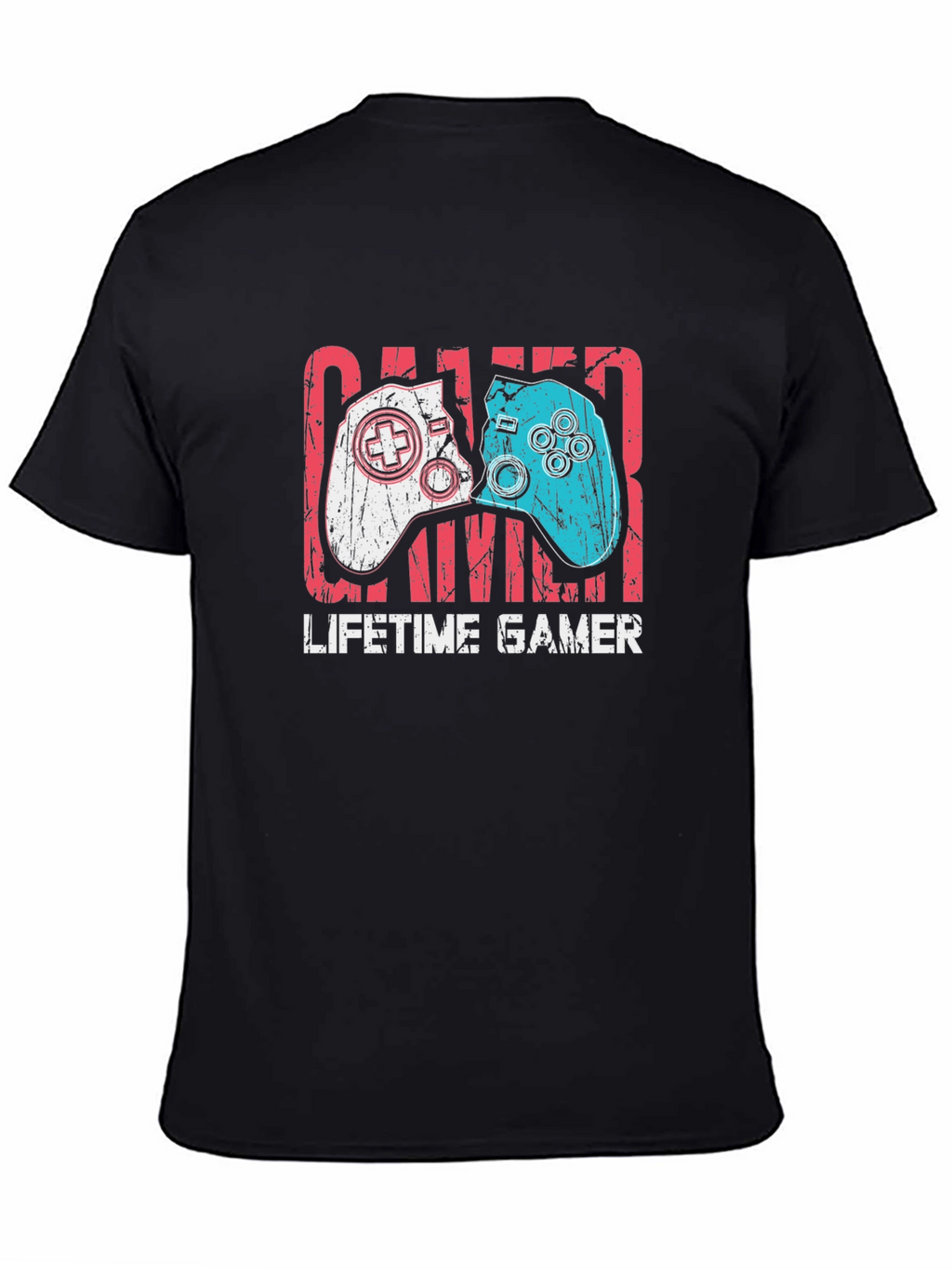Lifetime Gamer Graphic Tee - Black Cotton