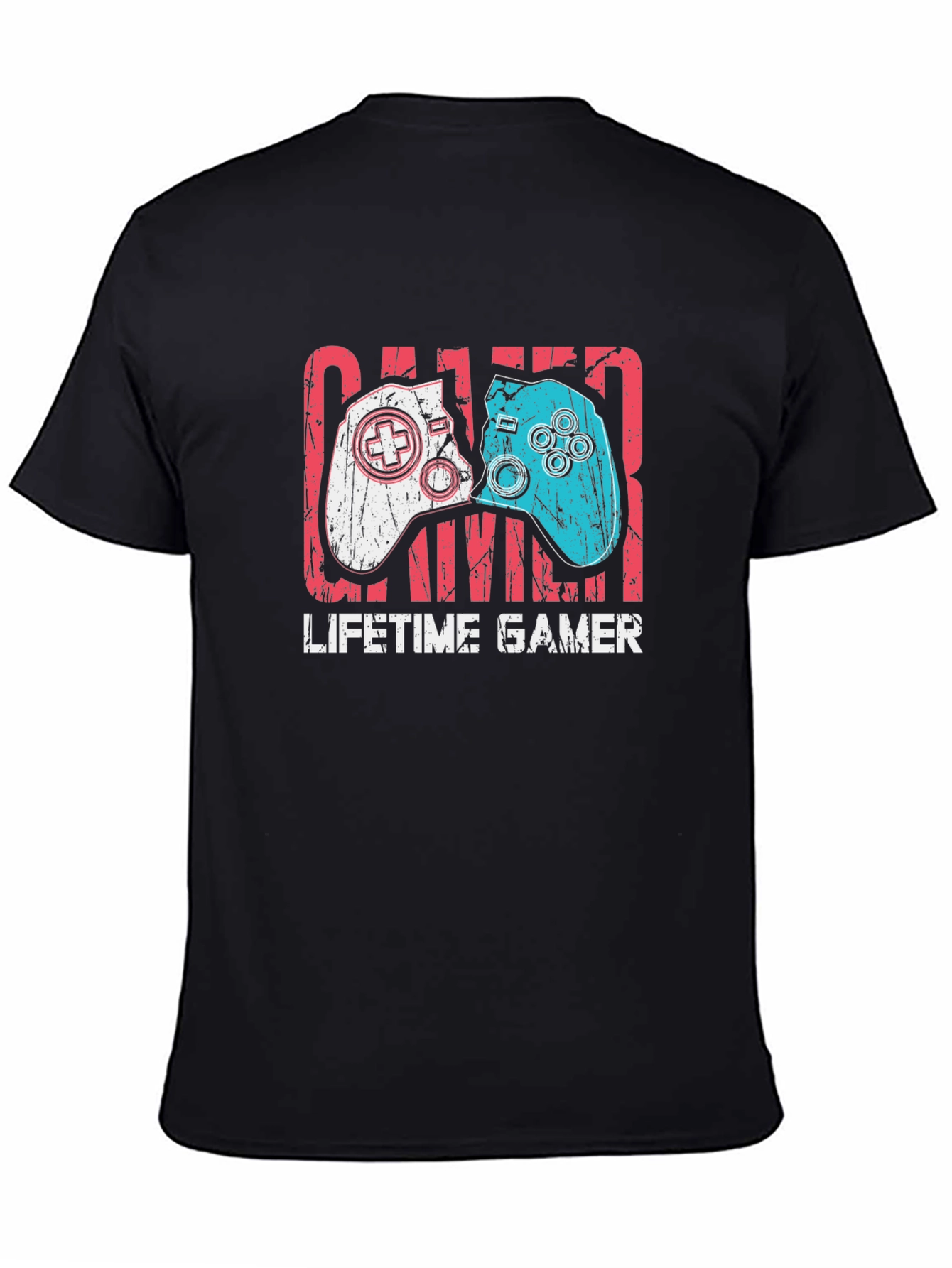 Lifetime Gamer Graphic Tee - Black Cotton