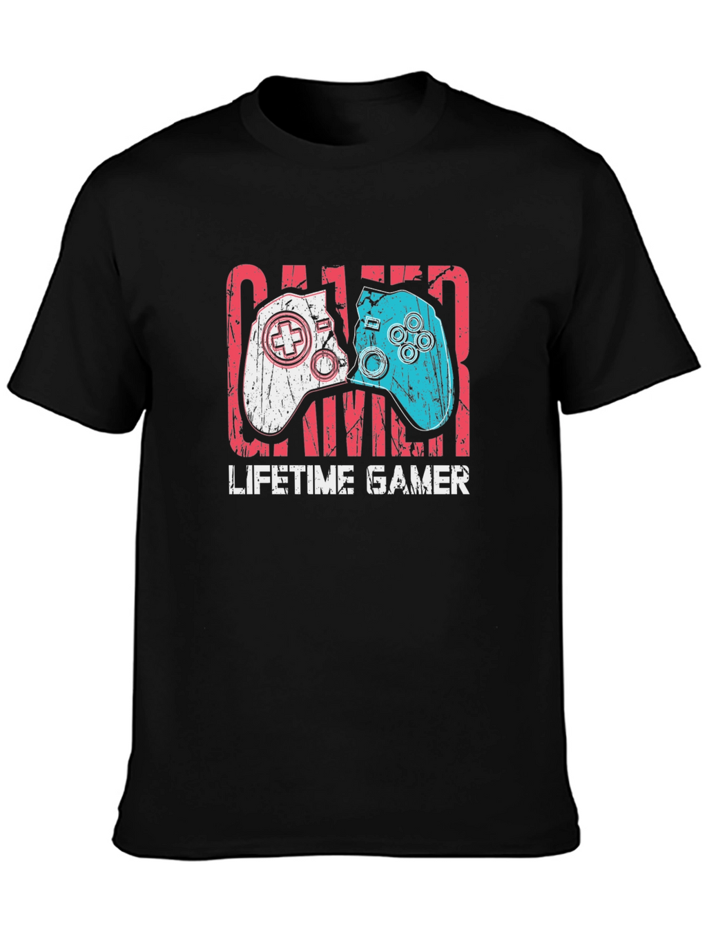 Lifetime Gamer Graphic Tee - Black Cotton