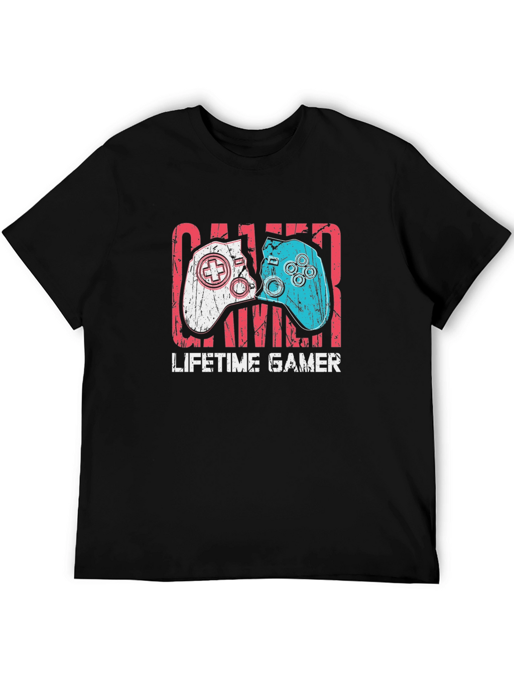 Lifetime Gamer Graphic Tee - Black Cotton