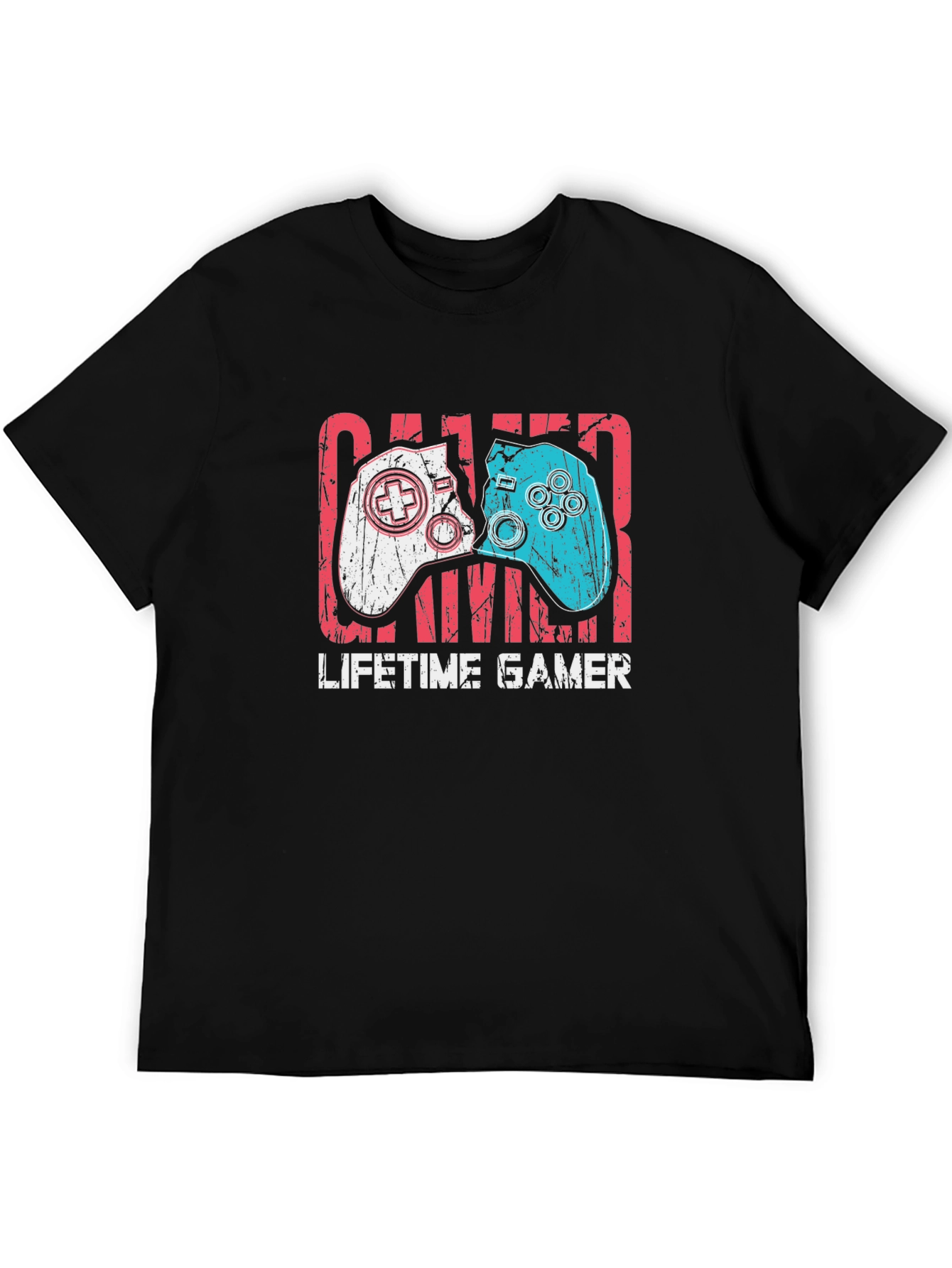 Lifetime Gamer Graphic Tee - Black Cotton