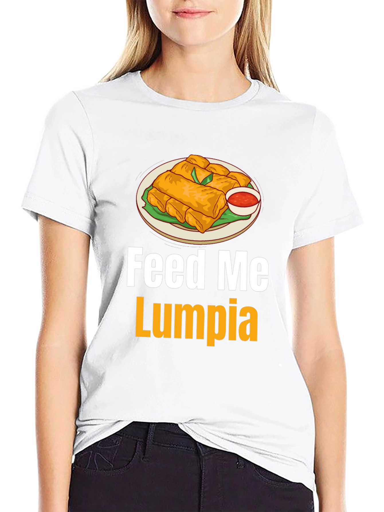 Feed Me Lumpia T-Shirt - Spring Roll Graphic Tee