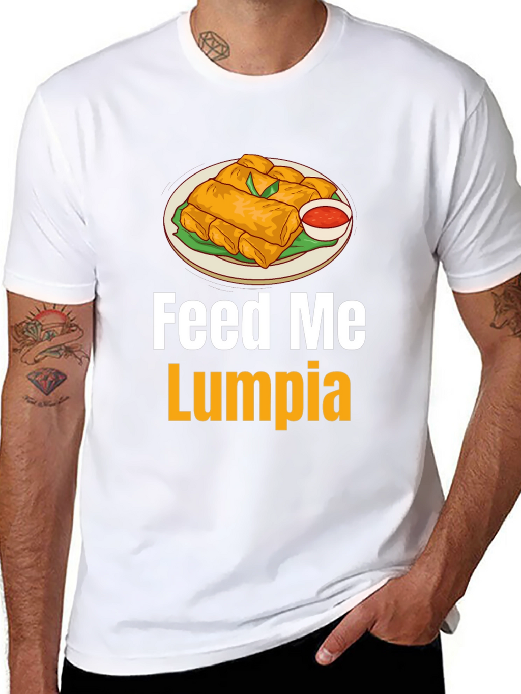 Feed Me Lumpia T-Shirt - Spring Roll Graphic Tee