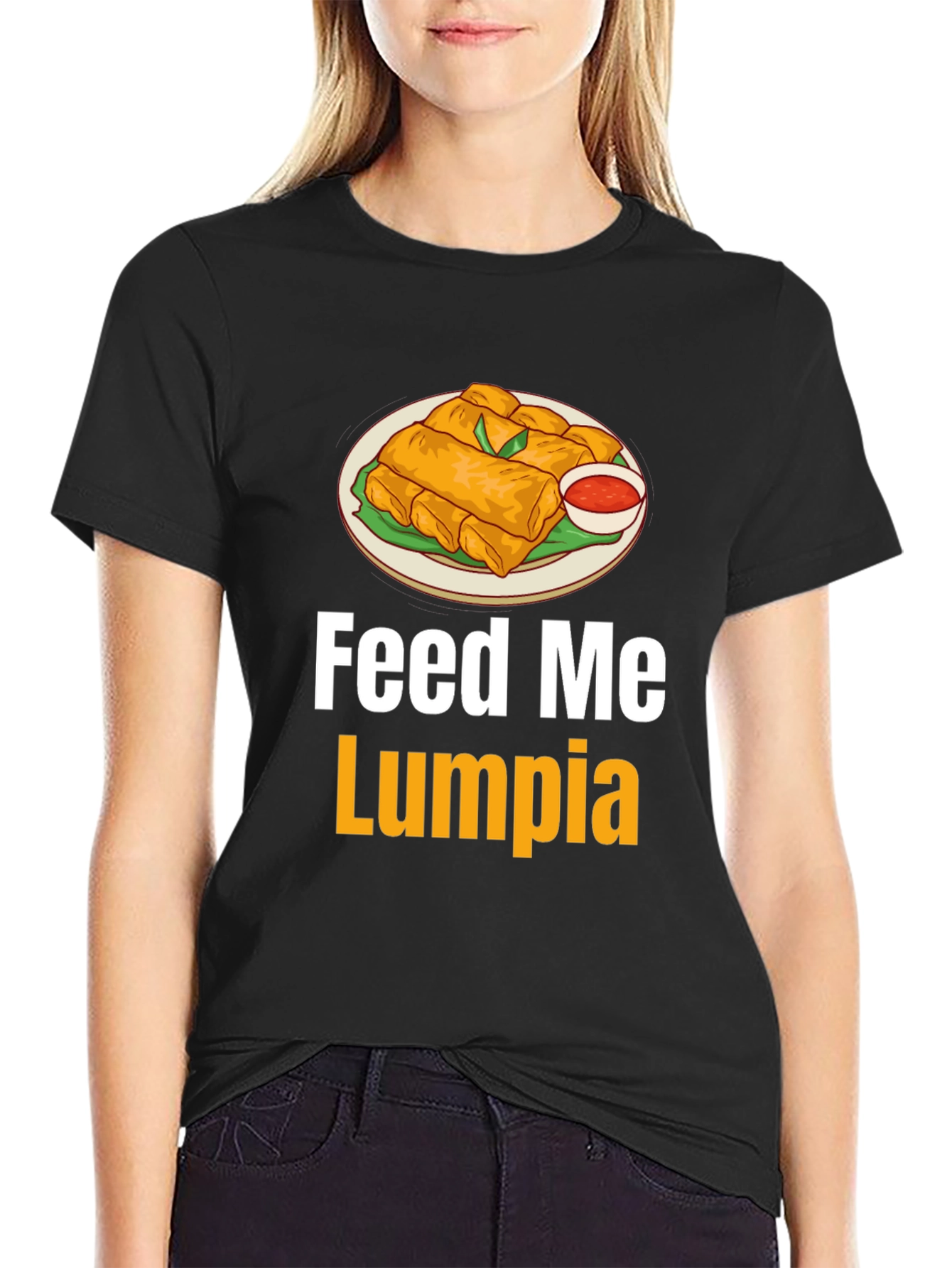 Feed Me Lumpia T-Shirt - Spring Roll Graphic Tee