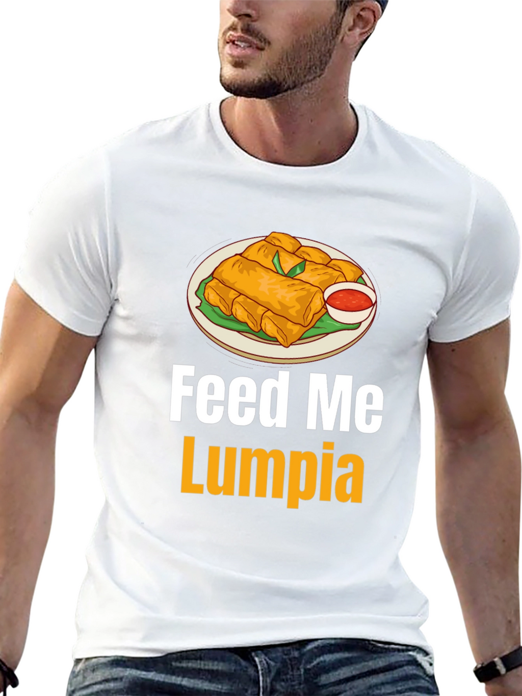 Feed Me Lumpia T-Shirt - Spring Roll Graphic Tee