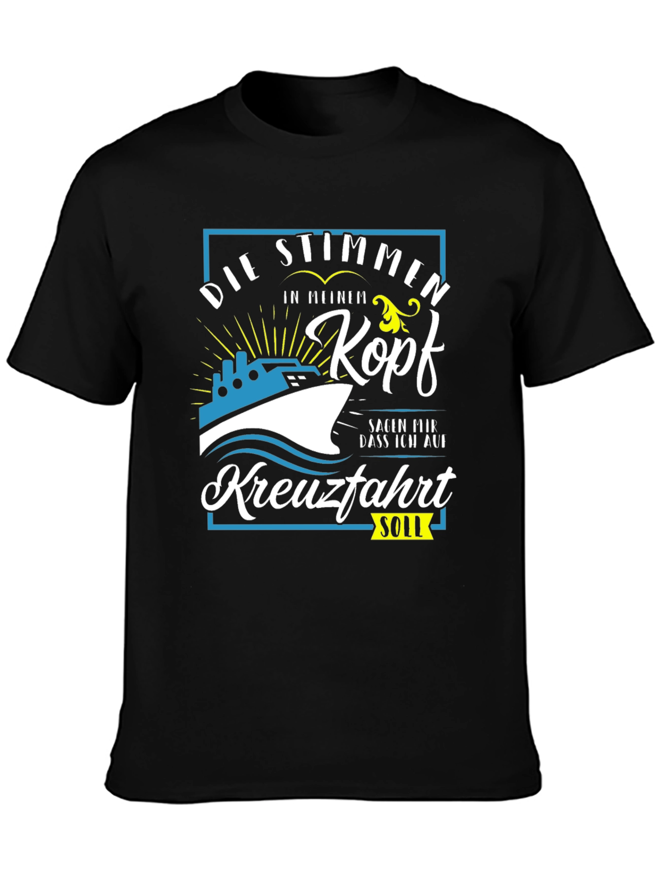 Funny German Cruise T-Shirt - Die Stimmen in Meinem Kopf