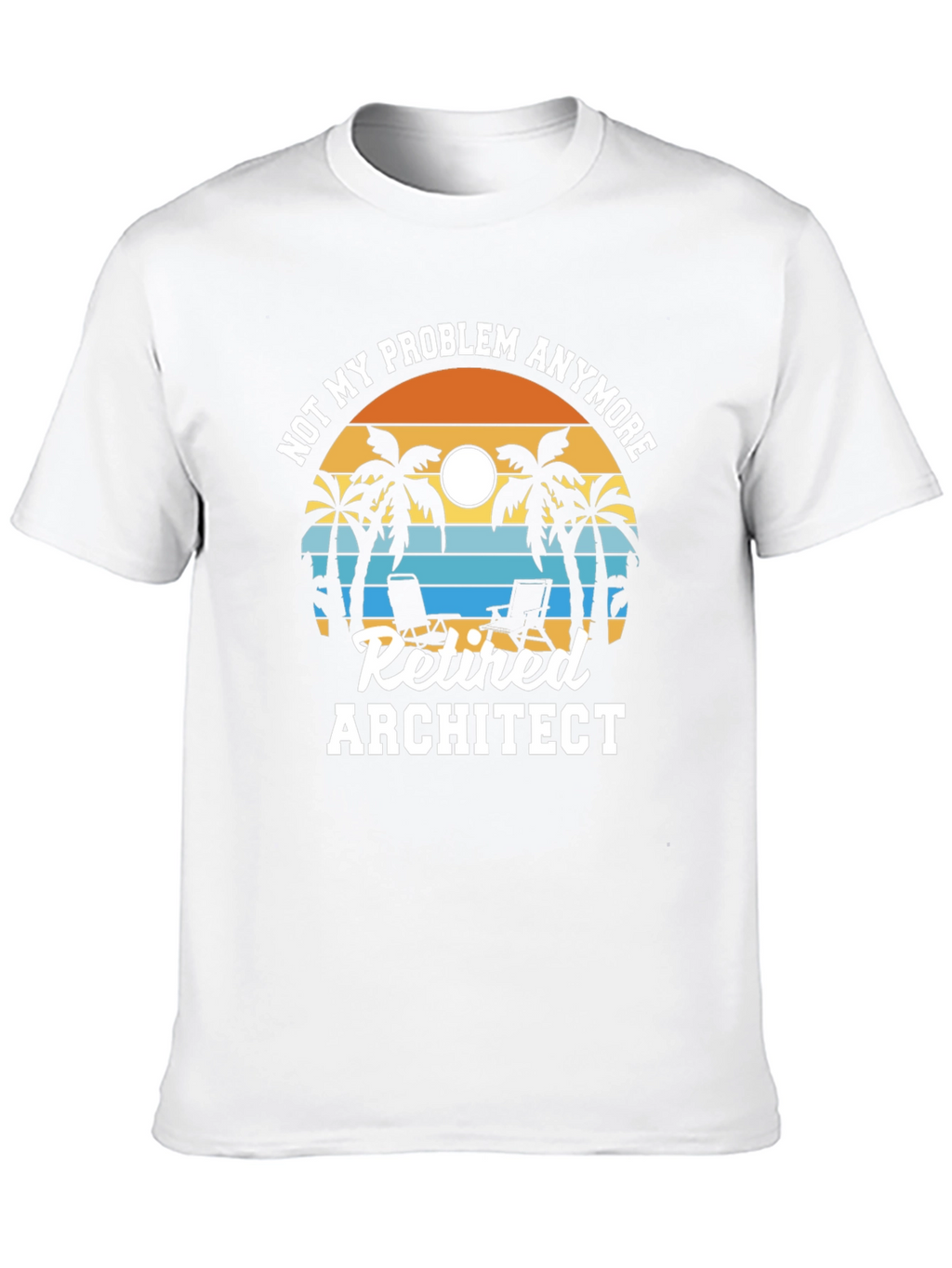 Retired Architect T-Shirt - Beach Design