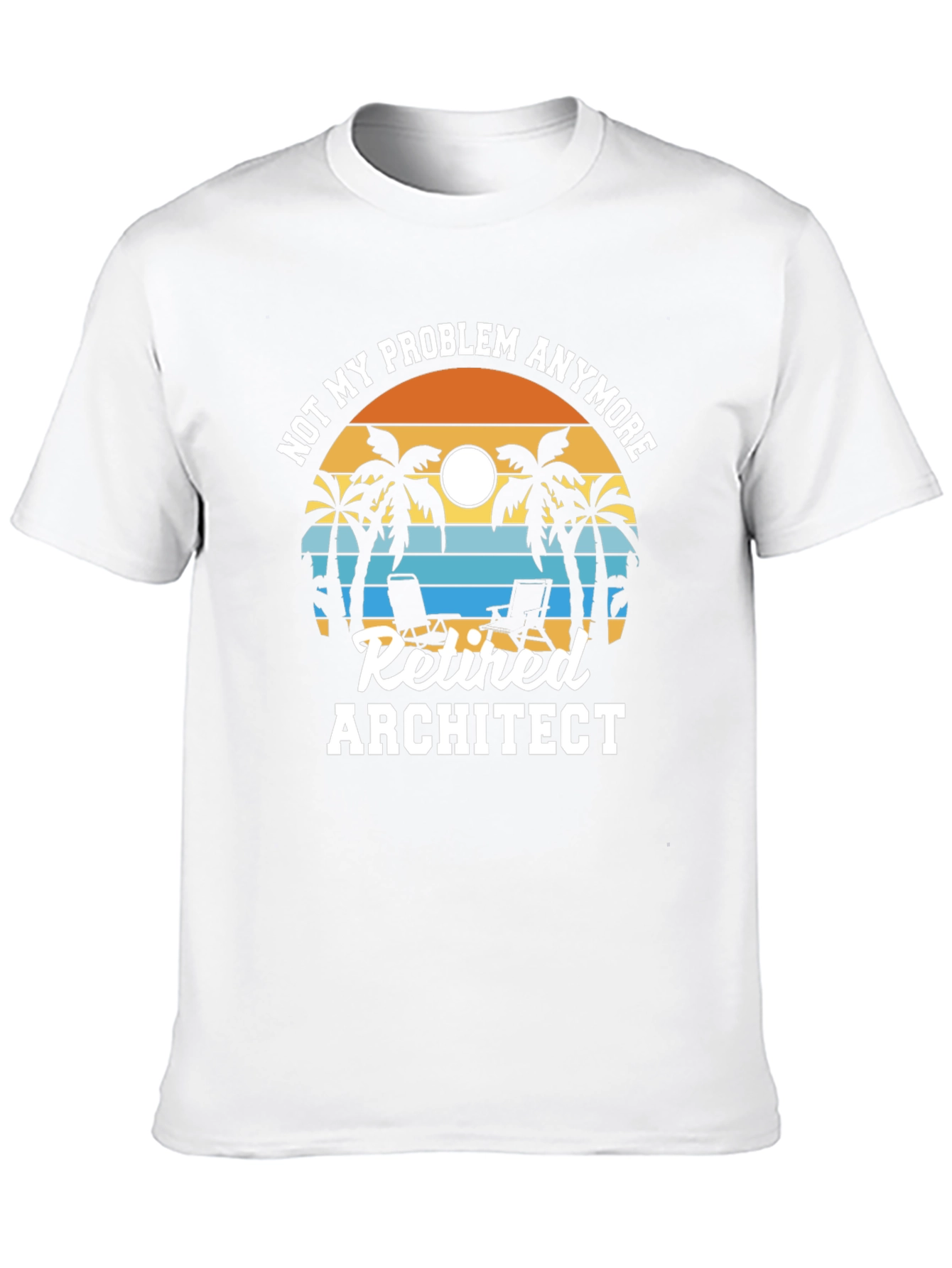 Retired Architect T-Shirt - Beach Design