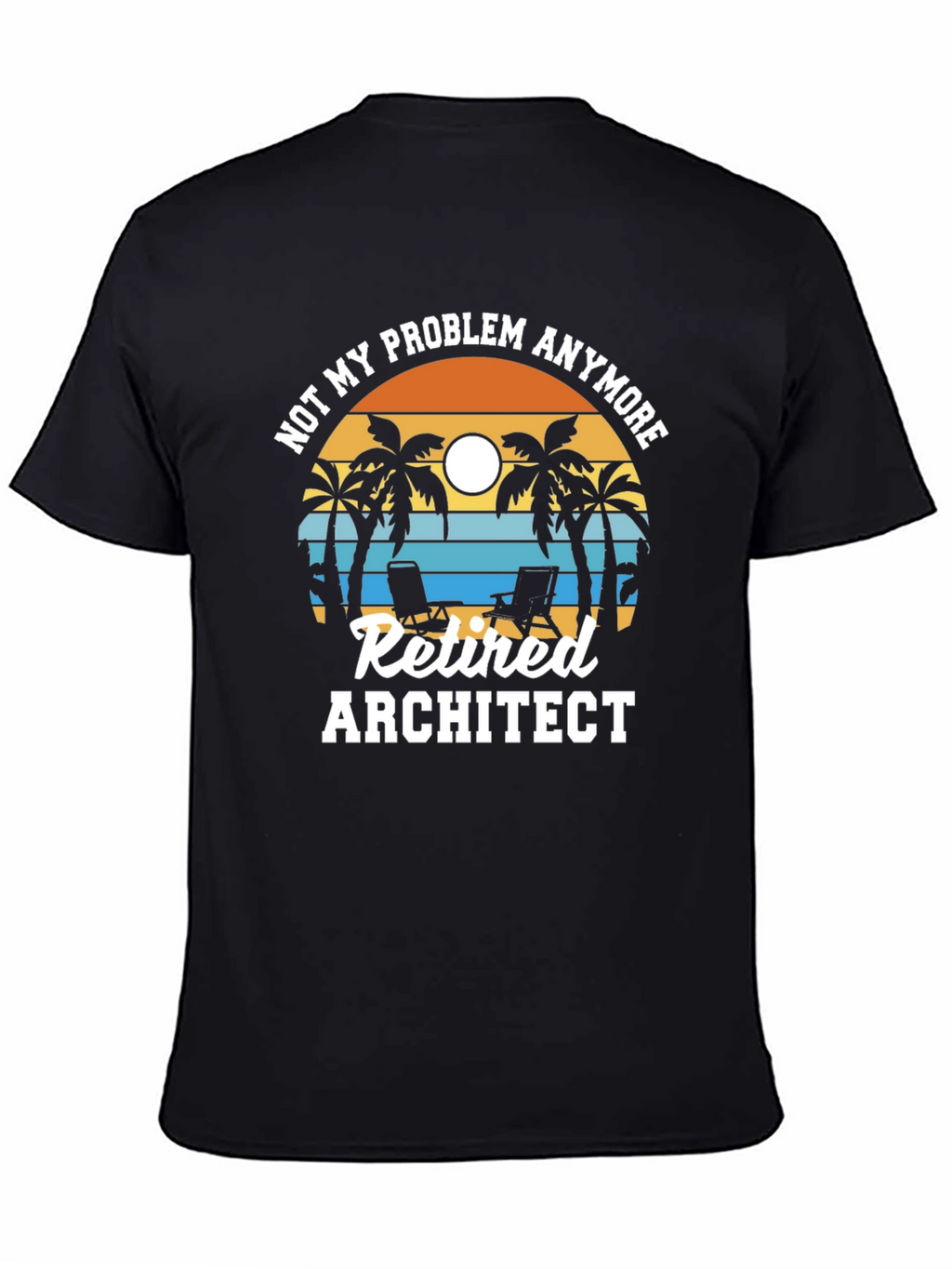 Retired Architect T-Shirt - Beach Design