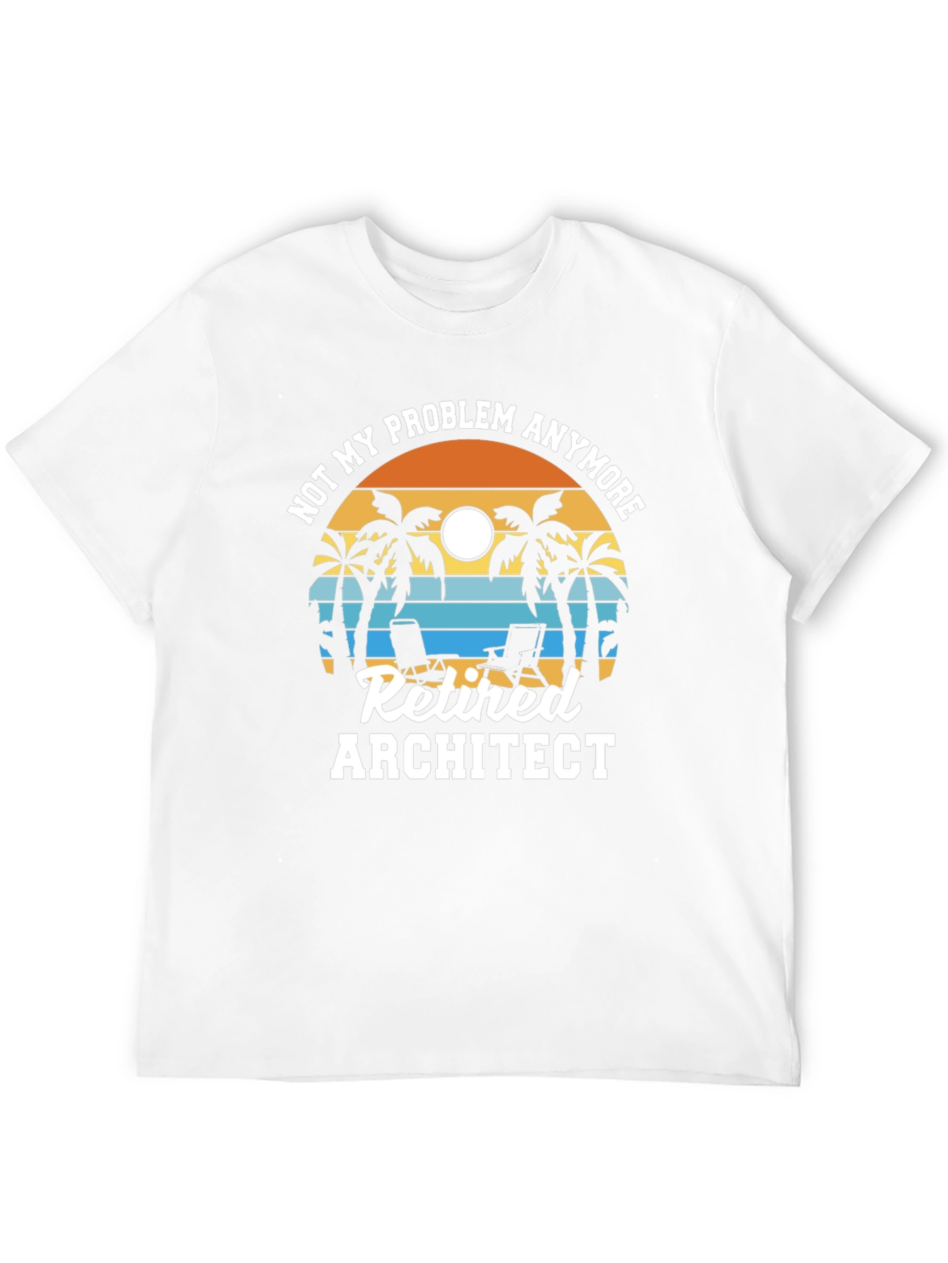 Retired Architect T-Shirt - Beach Design