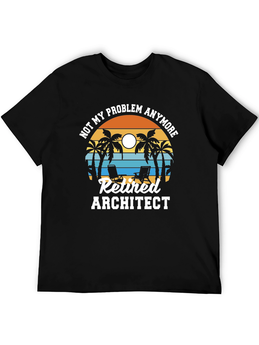 Retired Architect T-Shirt - Beach Design