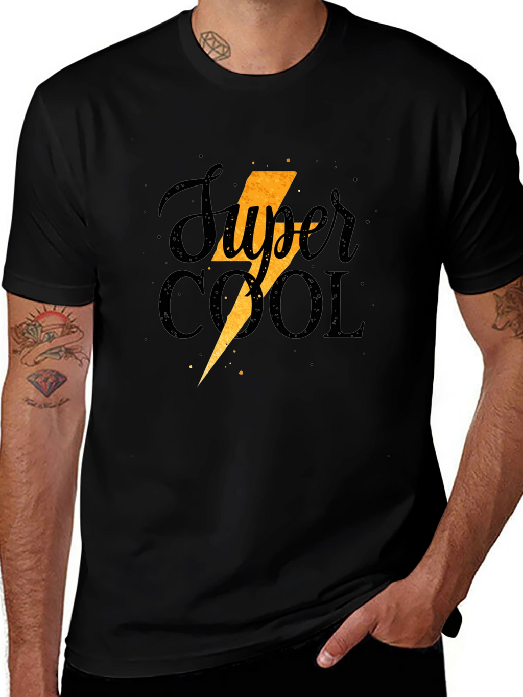Super Cool Graphic Tee - Black